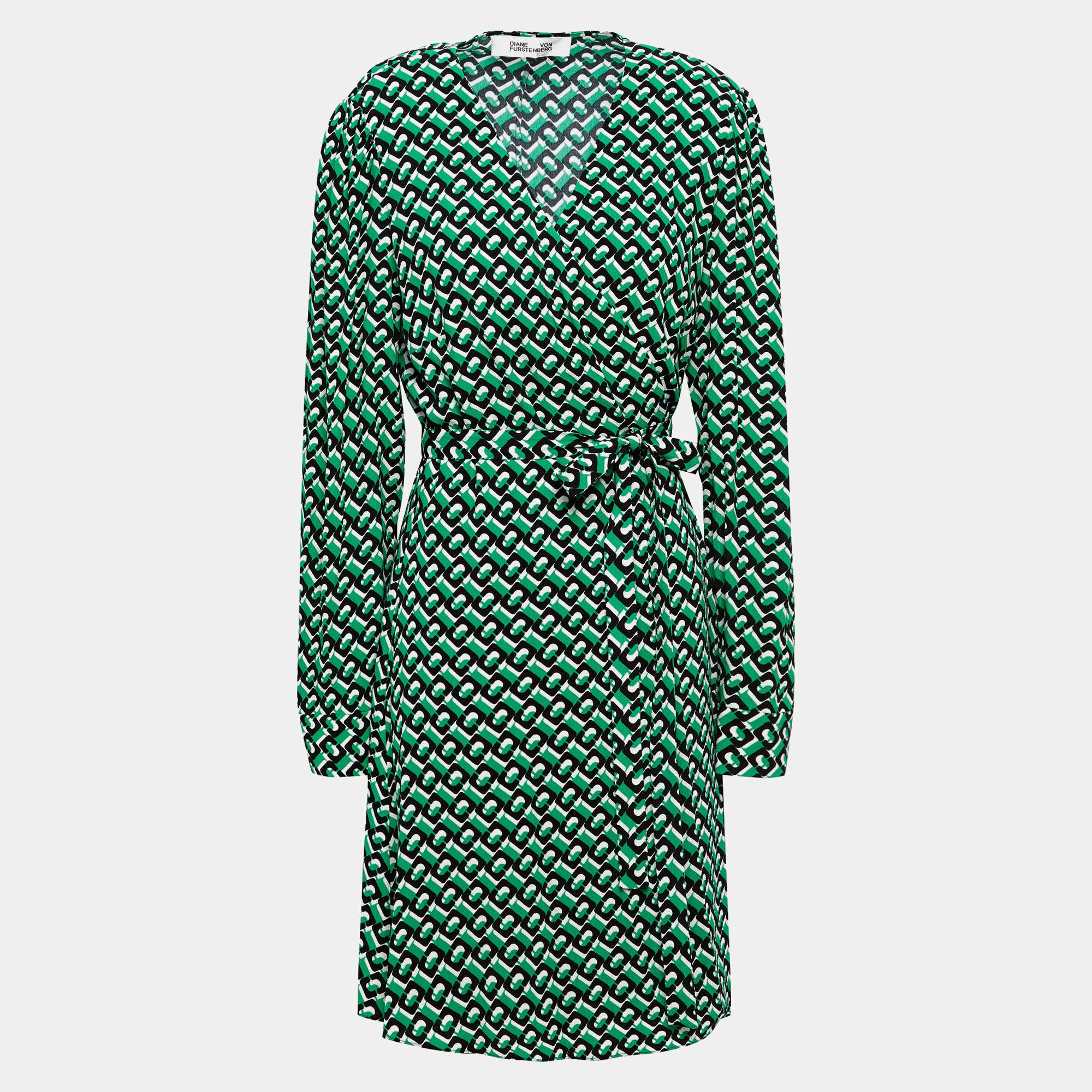 Pre Owned Diane Von Furstenberg Viscose Mini Dress M