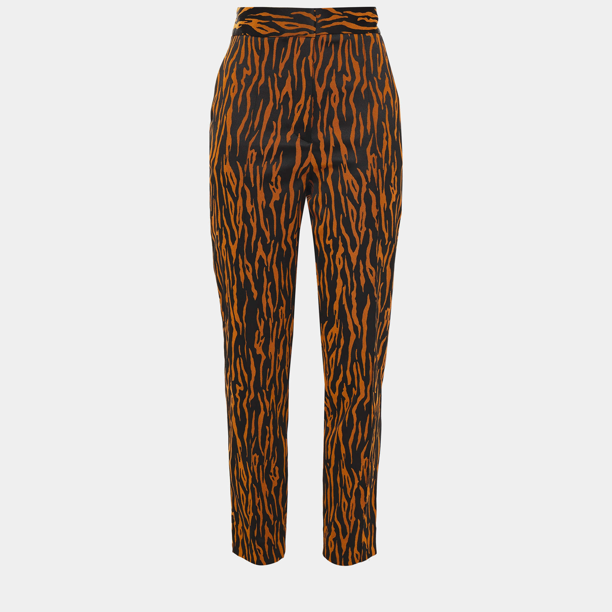 Pre Owned Diane Von Furstenberg Polyester Skinny Leg Pants 12