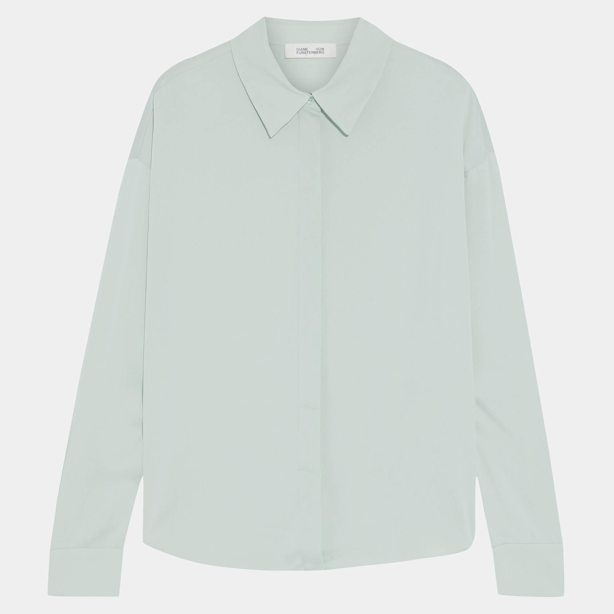 Pre Owned Diane Von Furstenberg Silk Long Sleeved Top 6