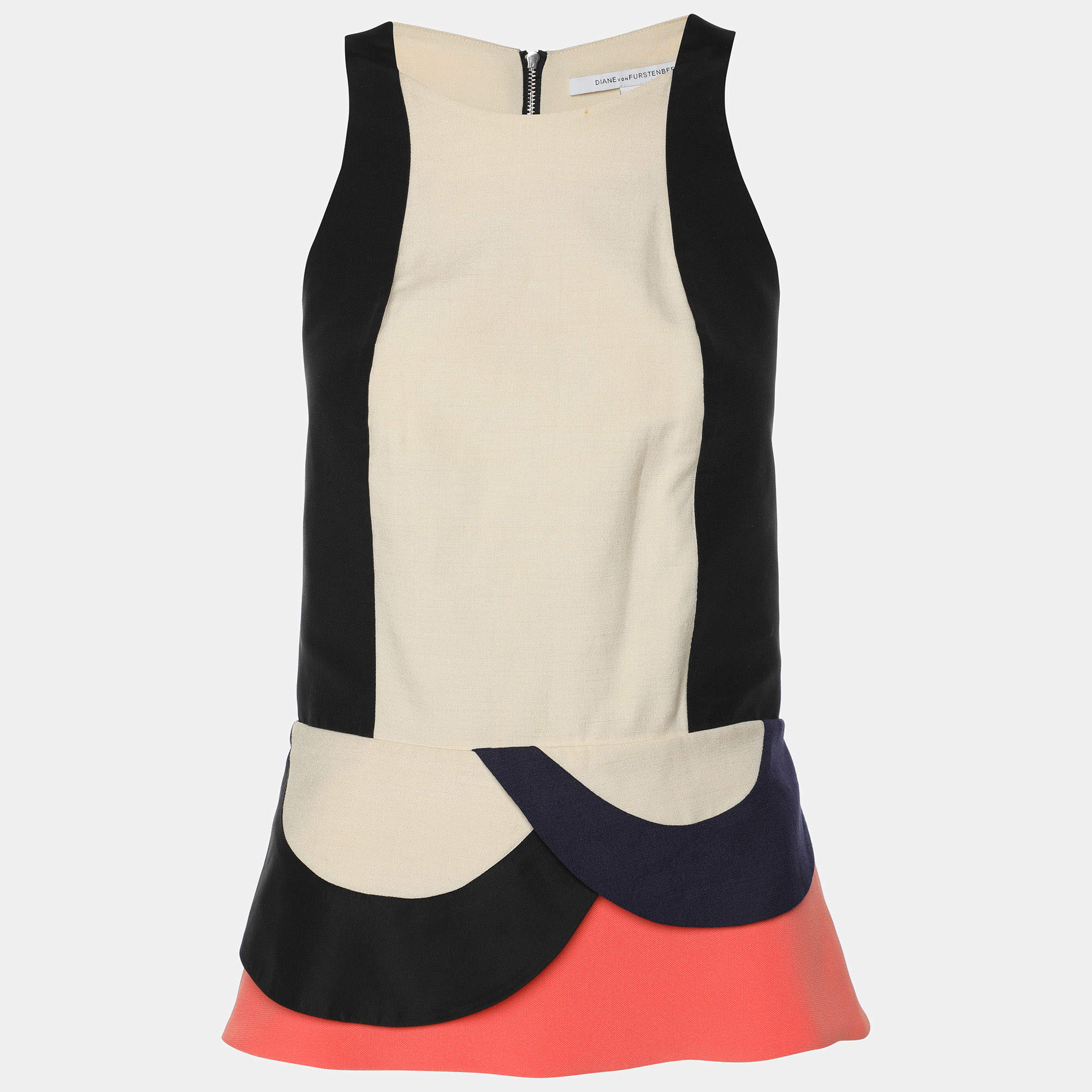 Diane Von Furstenberg Multicolor Fabric Eon Sleeveless Top S
