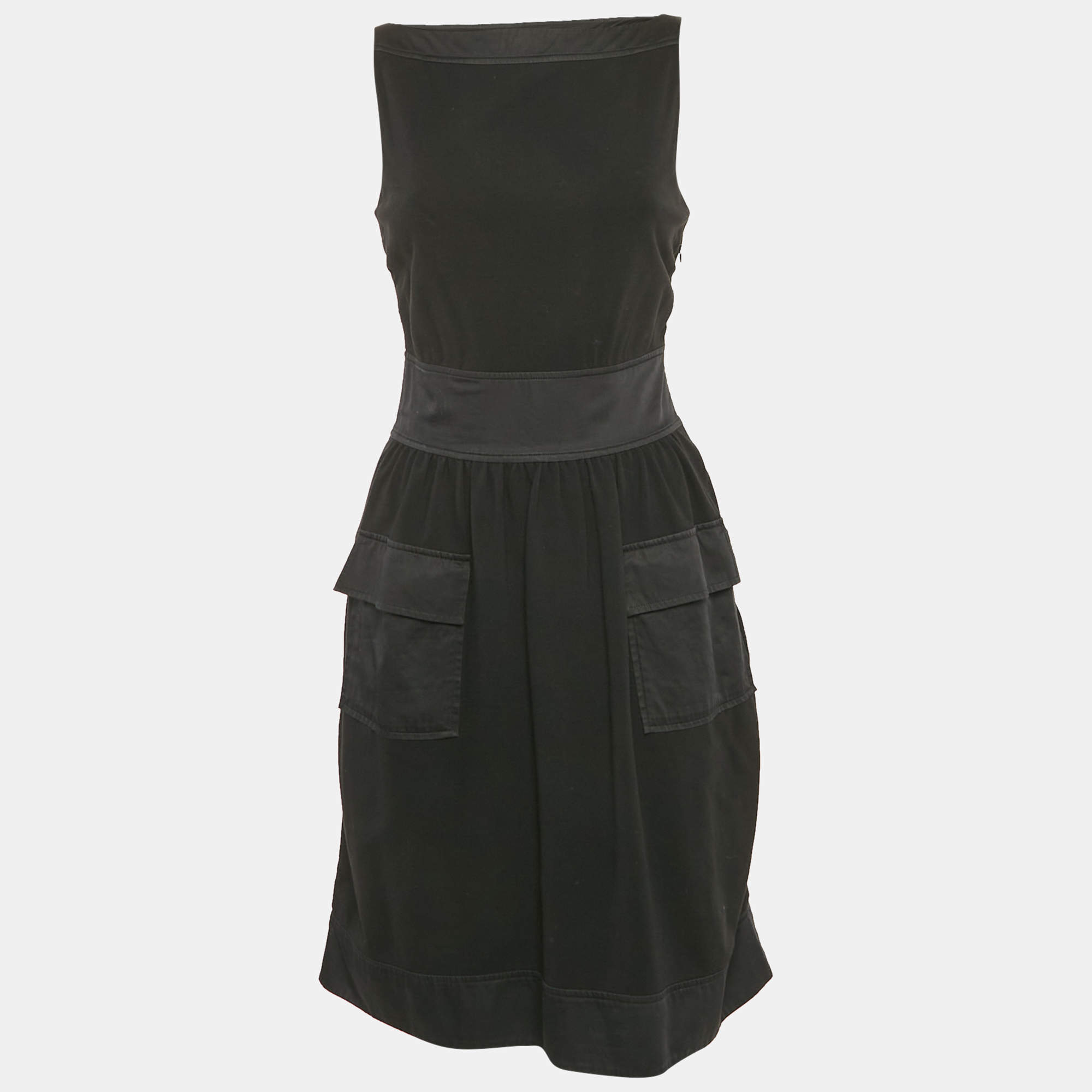 Diane Von Furstenberg Black Jersey Sleeveless Zanne Dress S