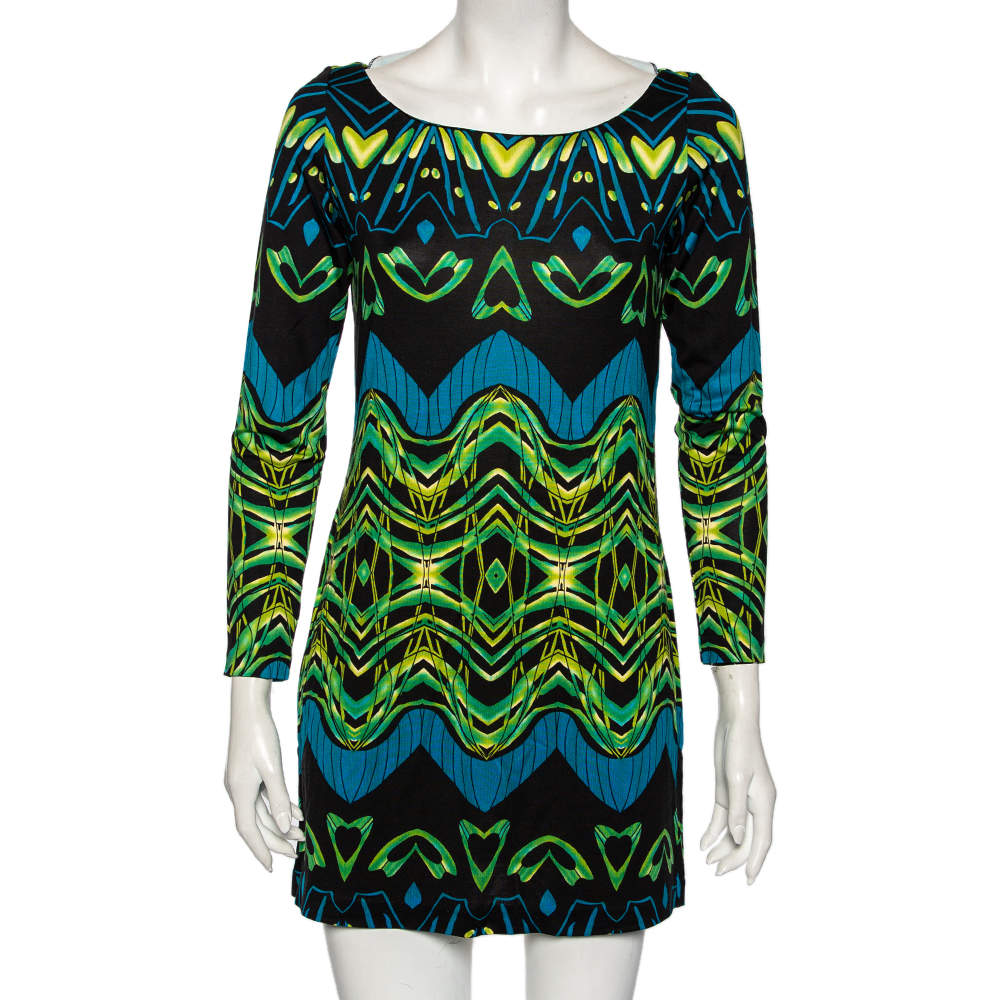 Diane von Furstenberg Multicolor Printed Silk Tacita Tunic Dress S