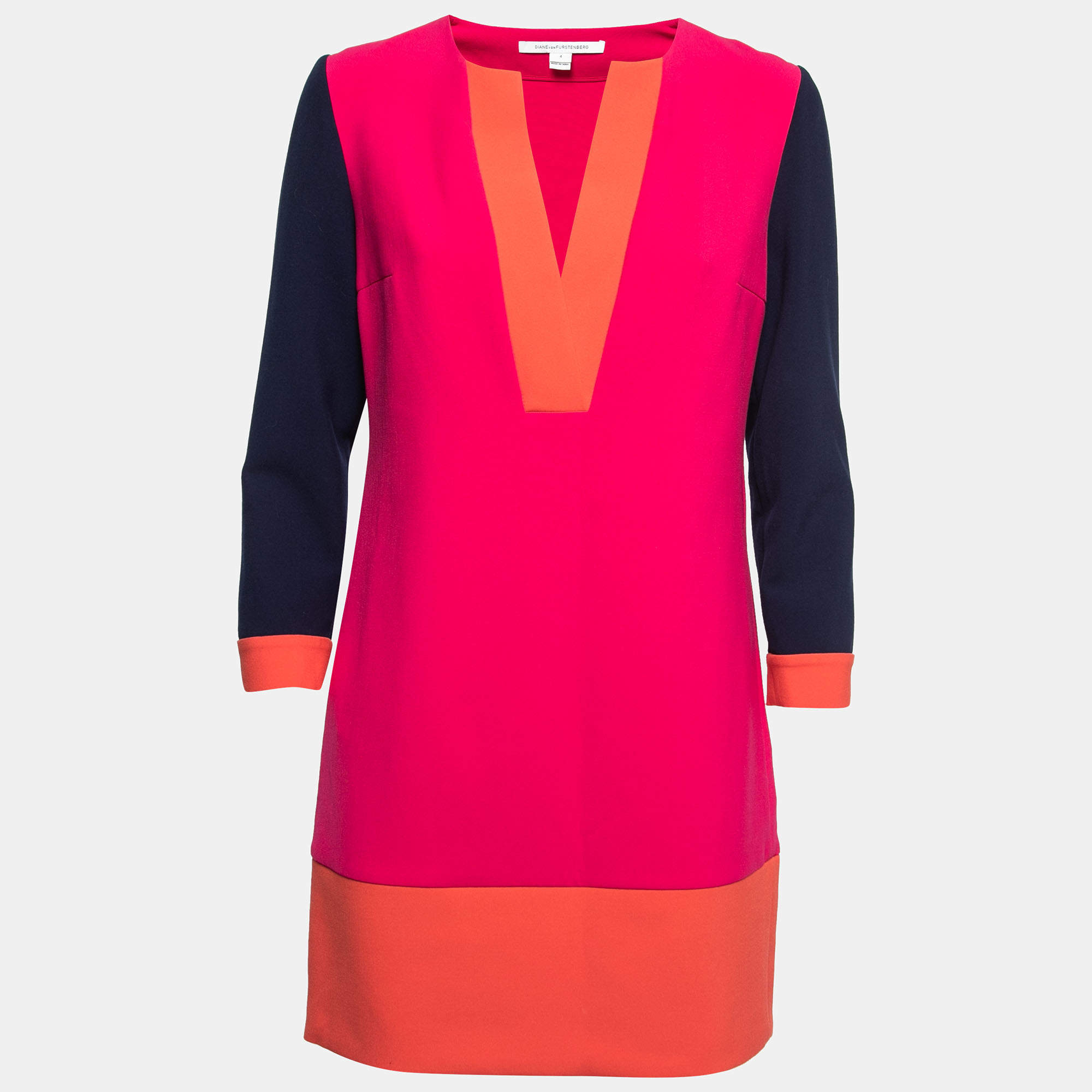 Diane von furstenberg orders color block dress