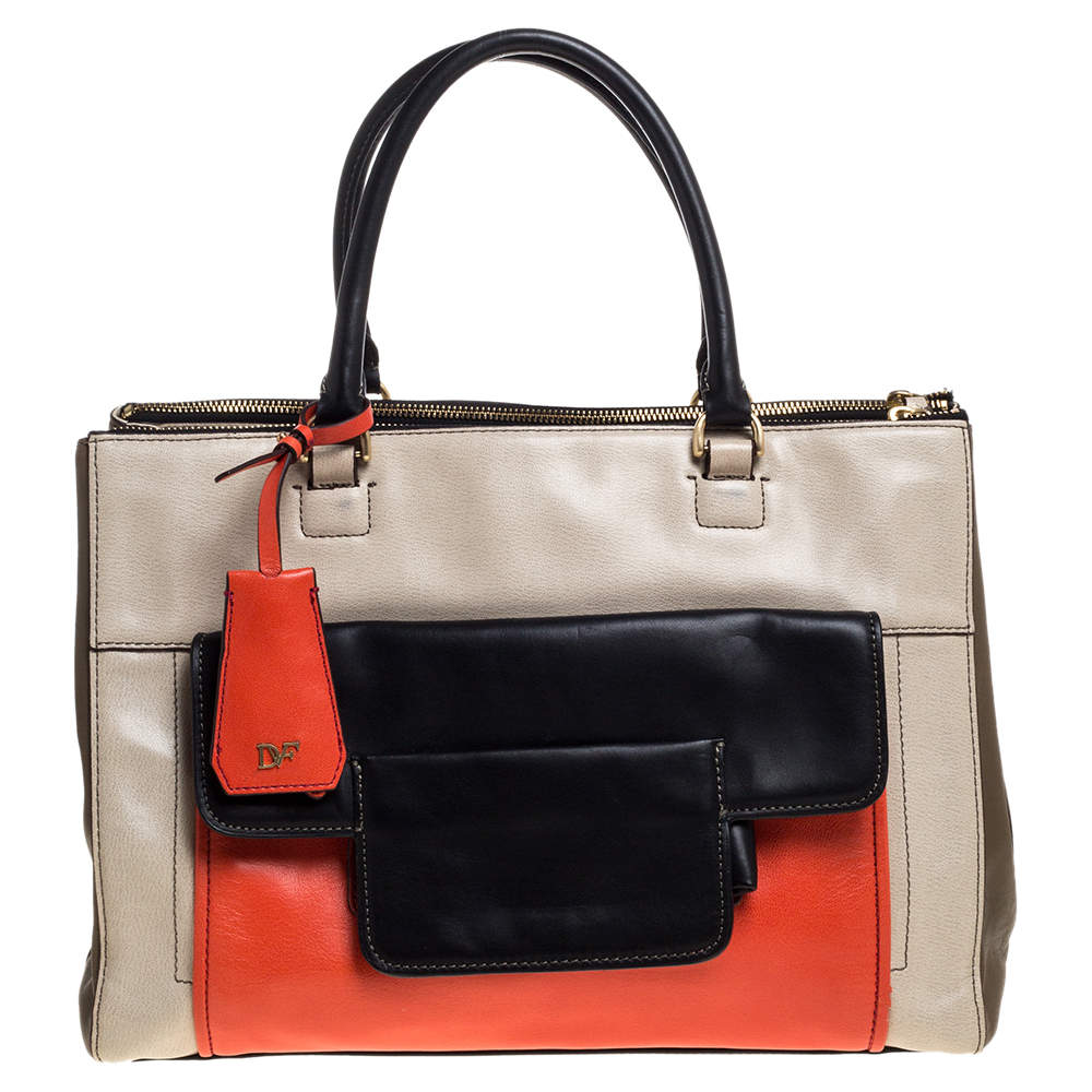 Diane Von Furstenberg Multicolor Leather Satchel