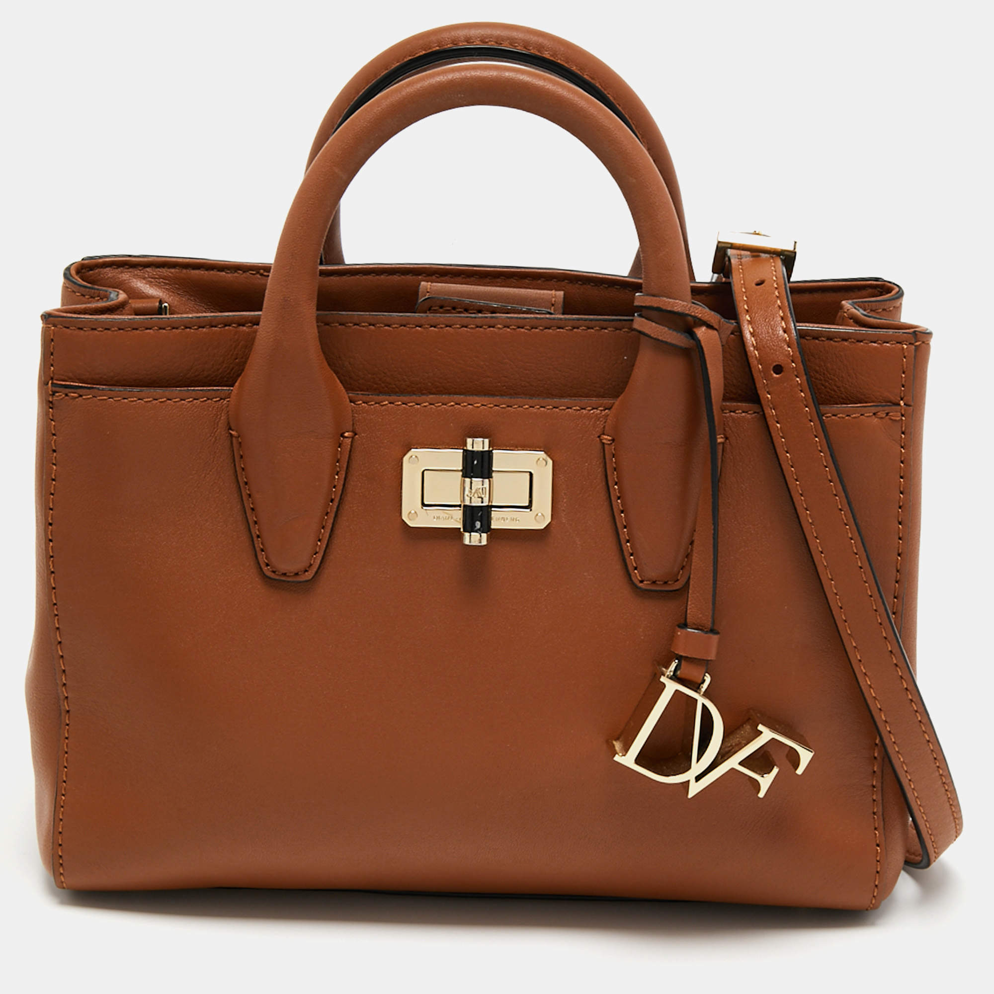 Diane von Furstenberg Tan Leather Mini Gallery Viviana Tote