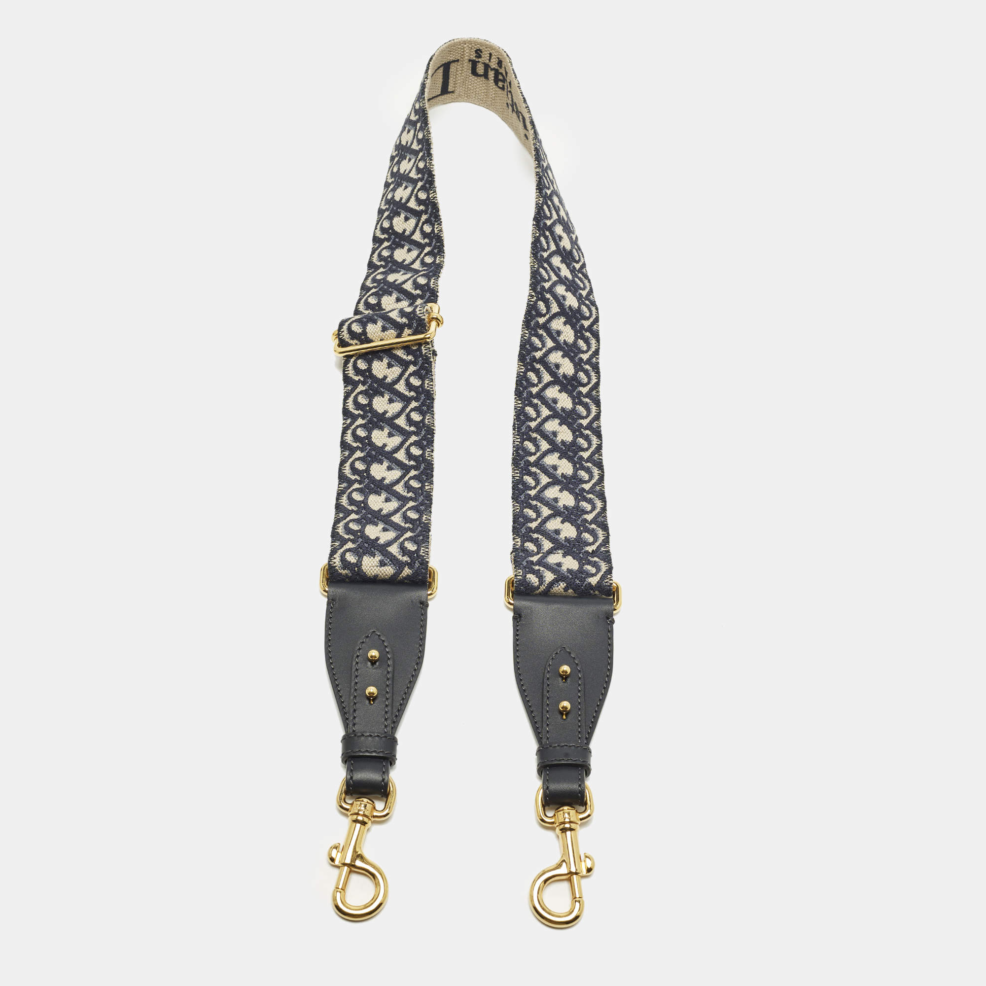 Pre Owned حزام حقيبة كتف ديور كانفاس مطرز بشعار وردي/كحلي