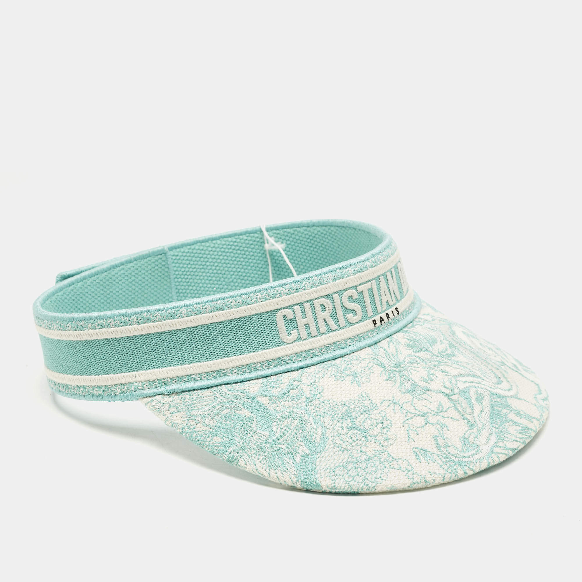 مملوكة مسبقًا Dior Sea Green Toile de Jouy Canvas Smash Visor