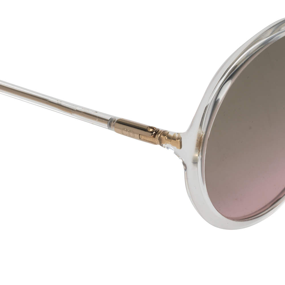 The Doolin Round Glossy Clear Sunglasses