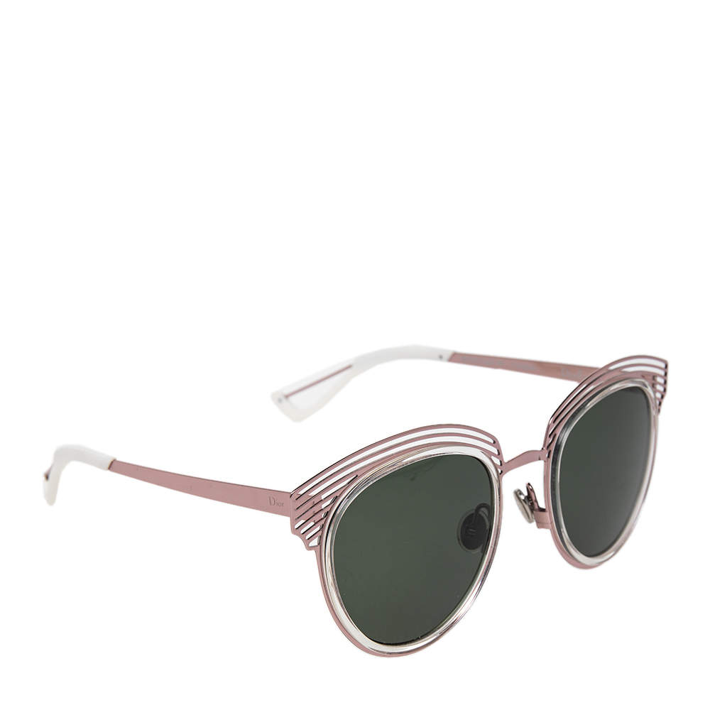 Dior Rose Gold Tone/ Green DiorEnigme Clubmaster Sunglasses