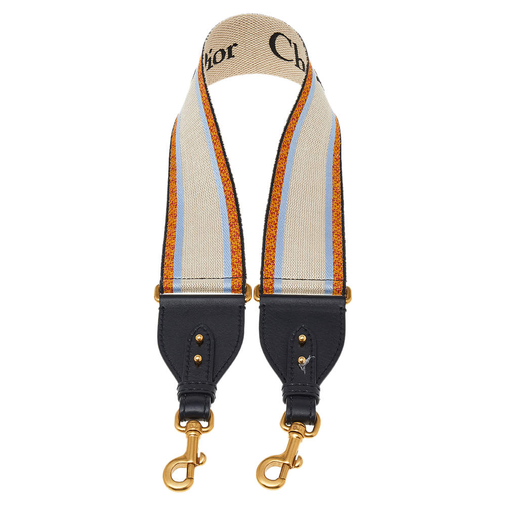 Pre Owned Dior Multicolor Canvas and Leather Shoulder Bag Strap
