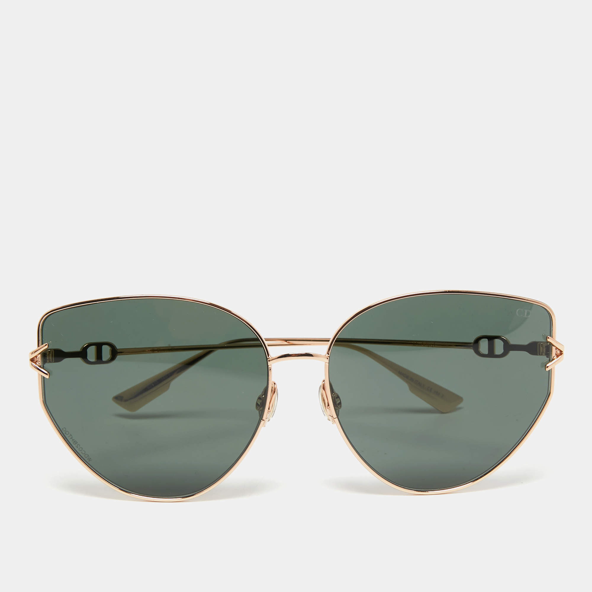 Pre Owned Dior Gold/Green Gipsy1 Sunglasses