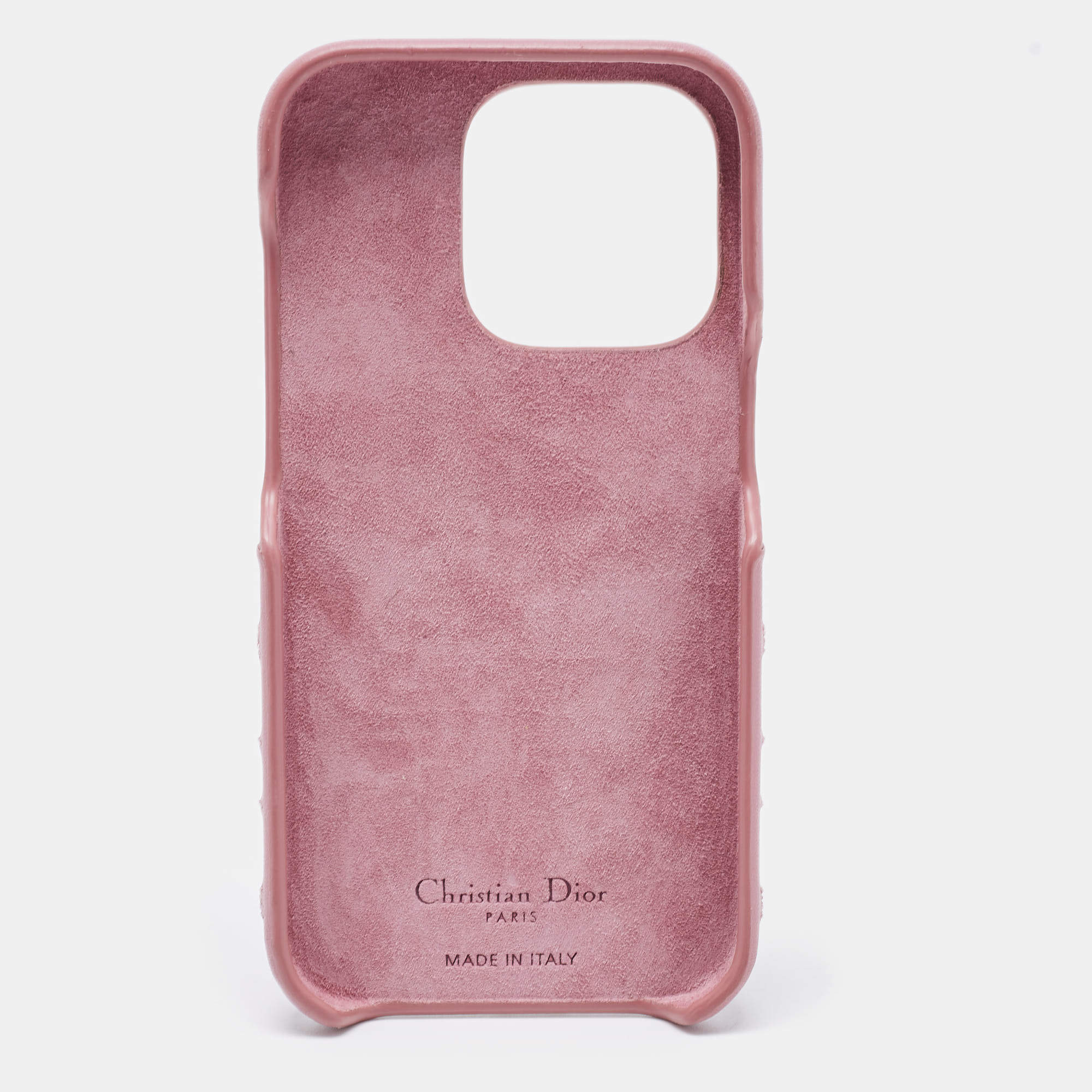Dior Pink Cannage Leather Lady Dior iPhone 14 Pro Case Dior | TLC