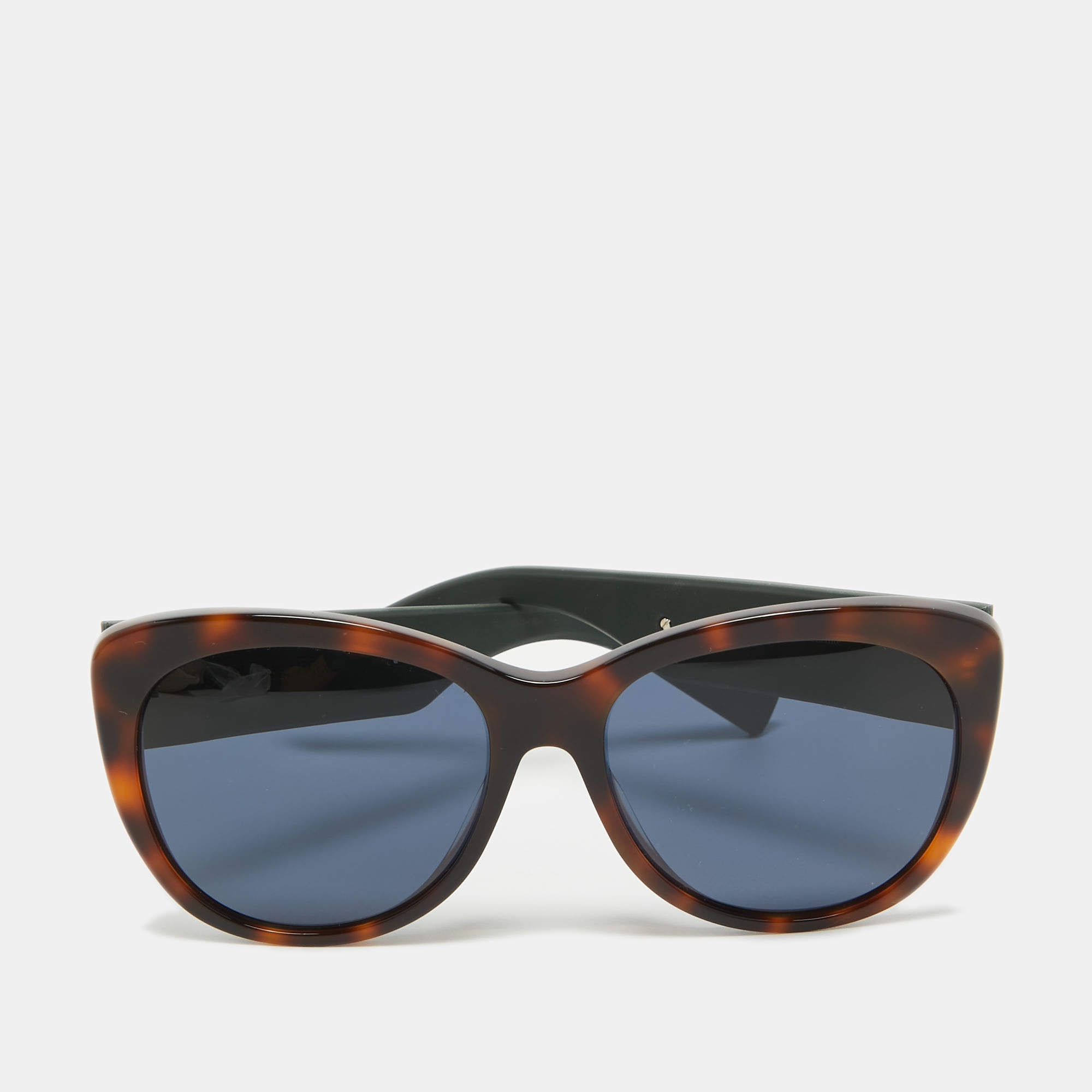 Dior Blue/Brown BPDKU Inedite Crystals Embellished Cat Eye Sunglasses