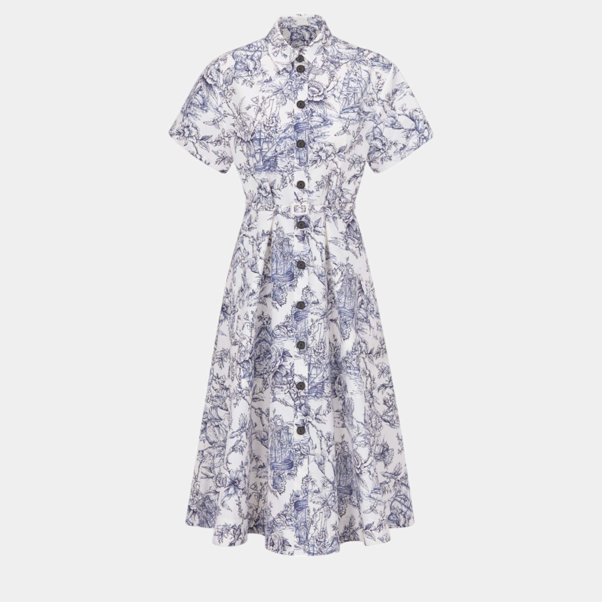 Christian Dior White cotton silk dress