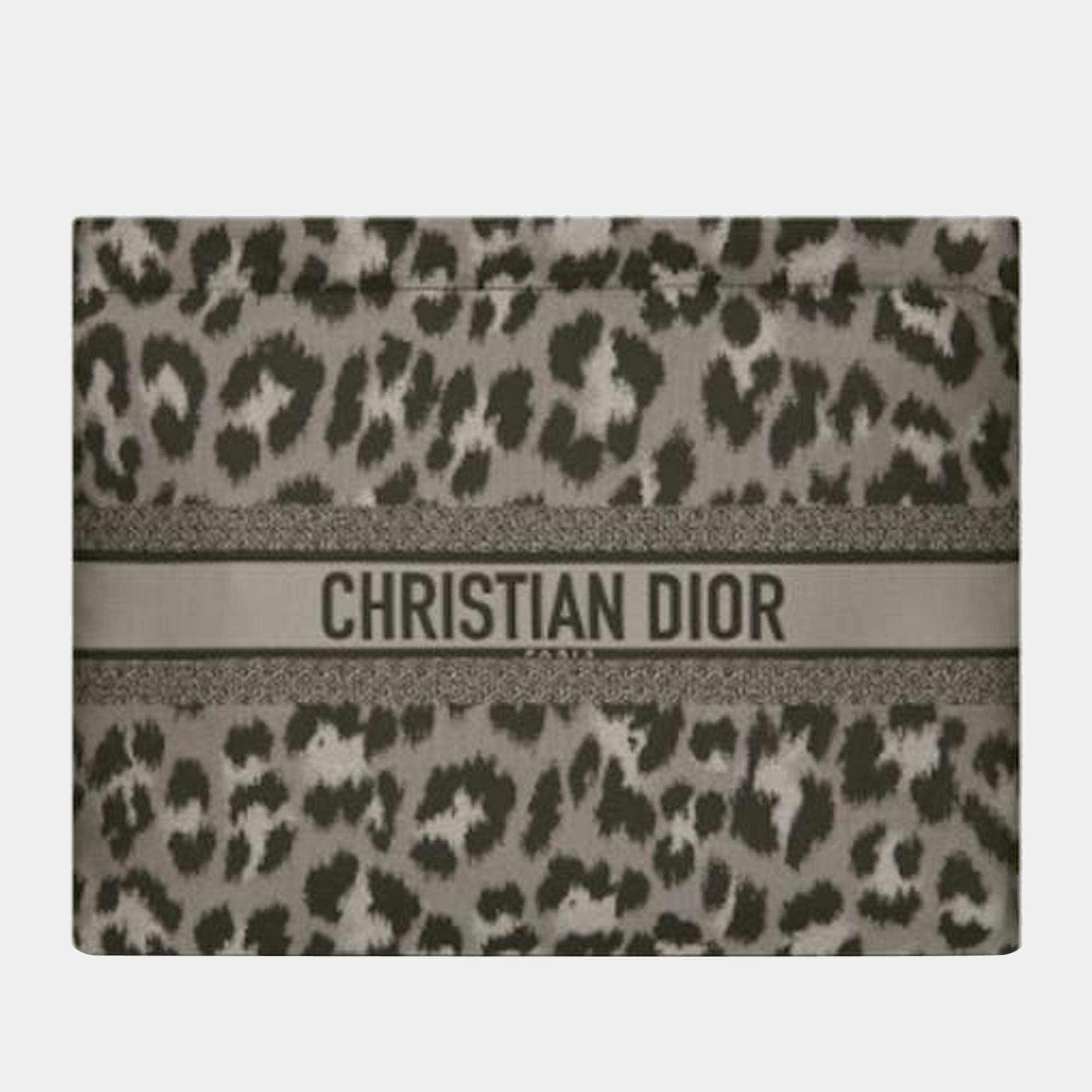 Pre Owned DIORTRAVEL Gray Mizza Technical Fabric ZIPPED POUCH S5440SLNC0N1U