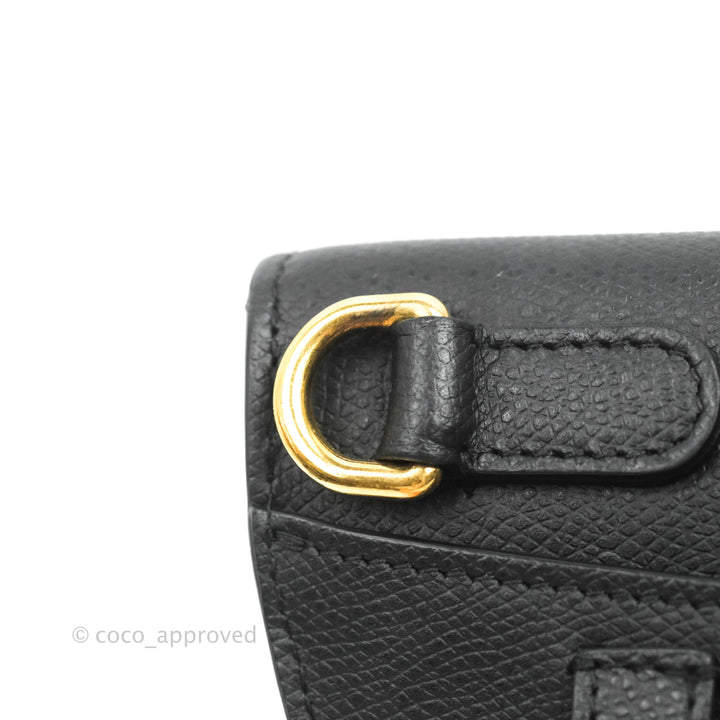 Dior Black Grained Calfskin SADDLE BELT POUCH S5632CWVG900U Dior