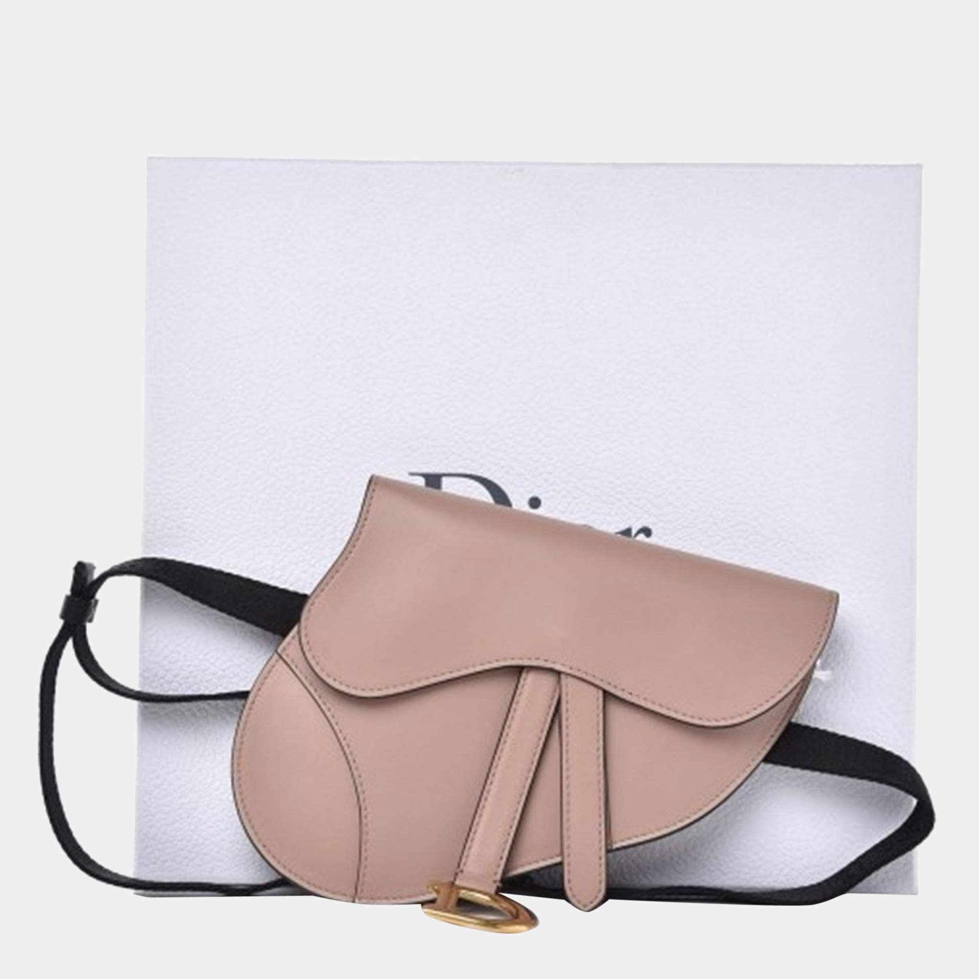 Blush Grained Calfskin SADDLE BELT POUCH S5632CWVG50PU Dior