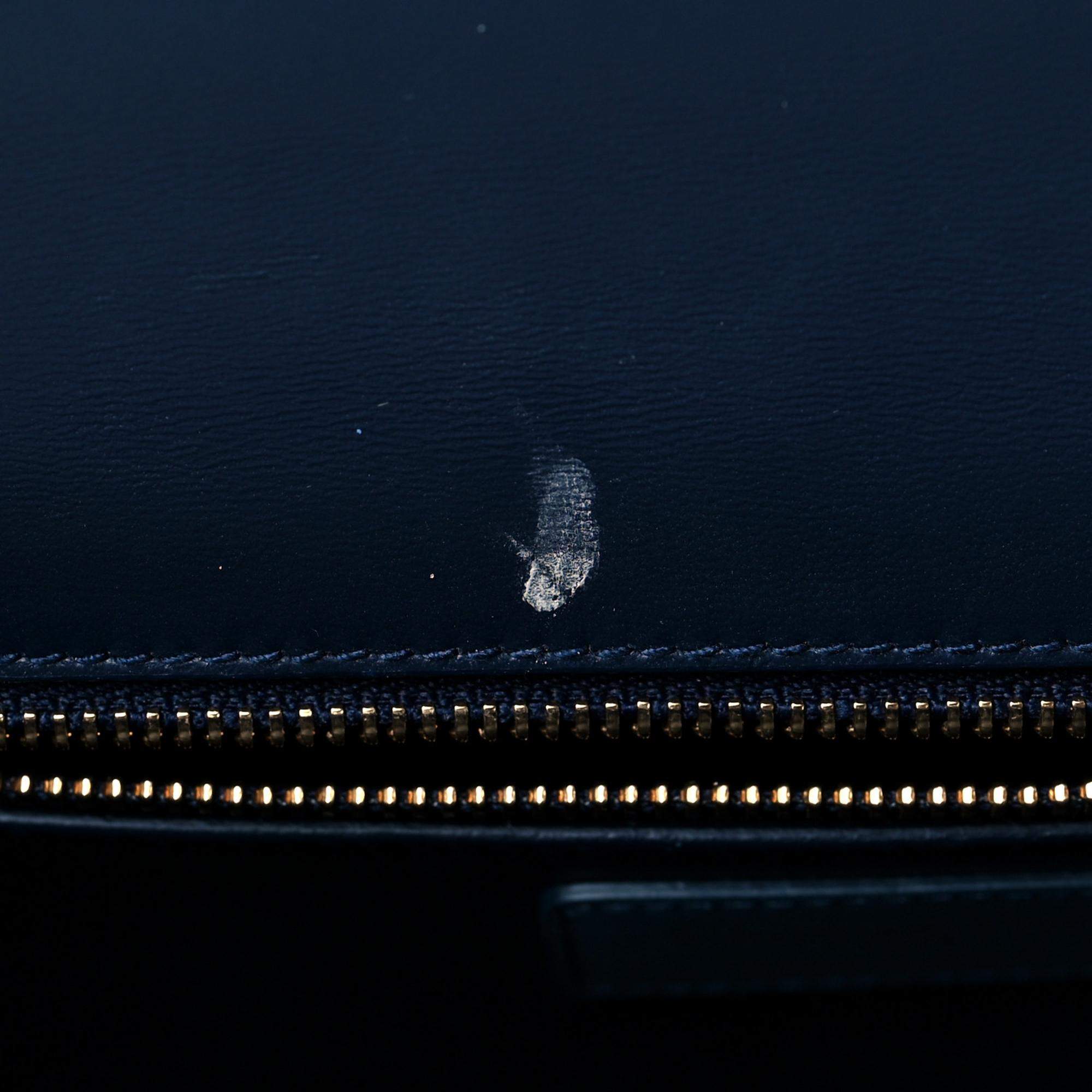 AUTH Dior 30 Montaigne Bag - Indigo Blue Gradient Calfskin