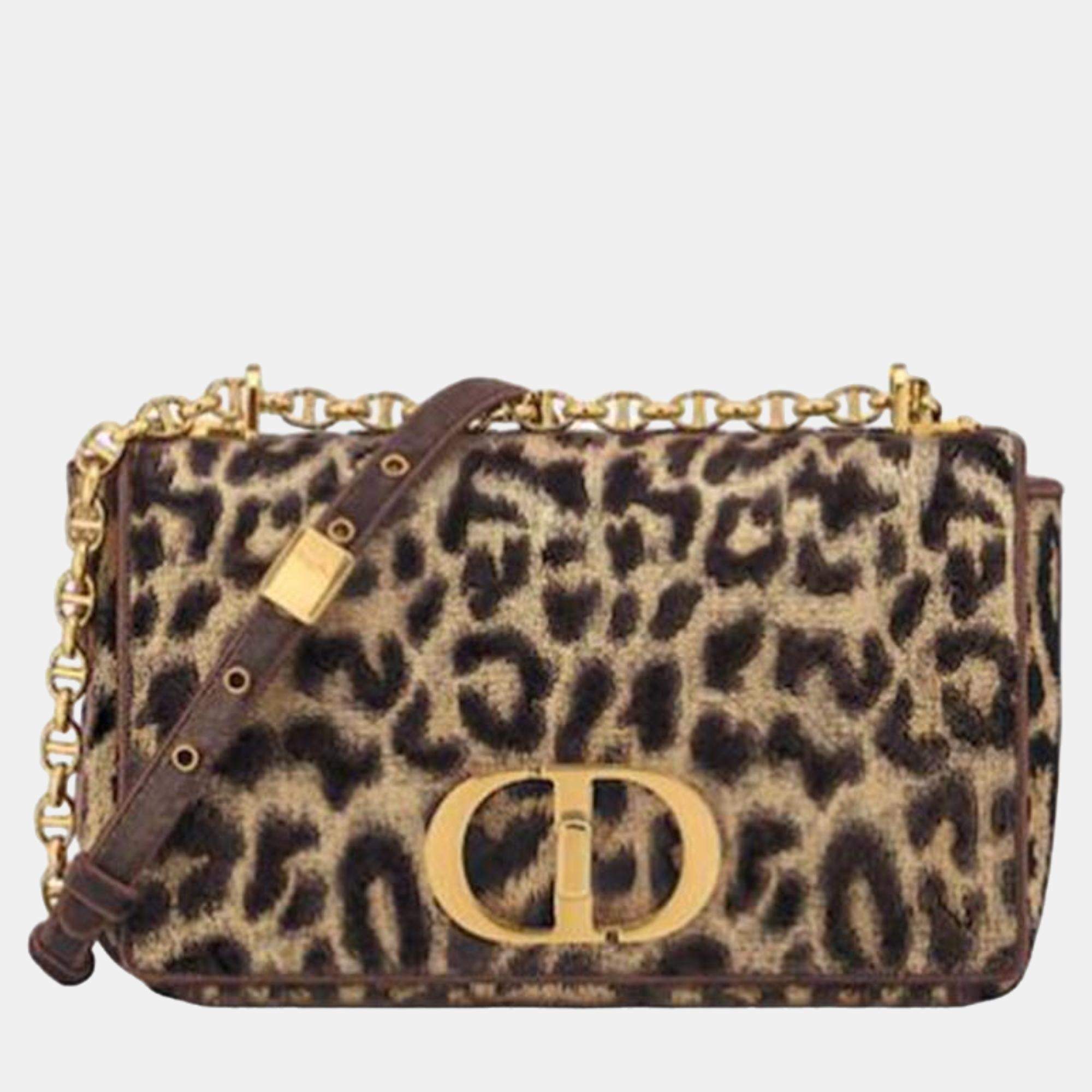 Pre Owned MEDIUM DIOR Beige Multicolor Mizza Embroidery CARO BAG M9242URHW918U