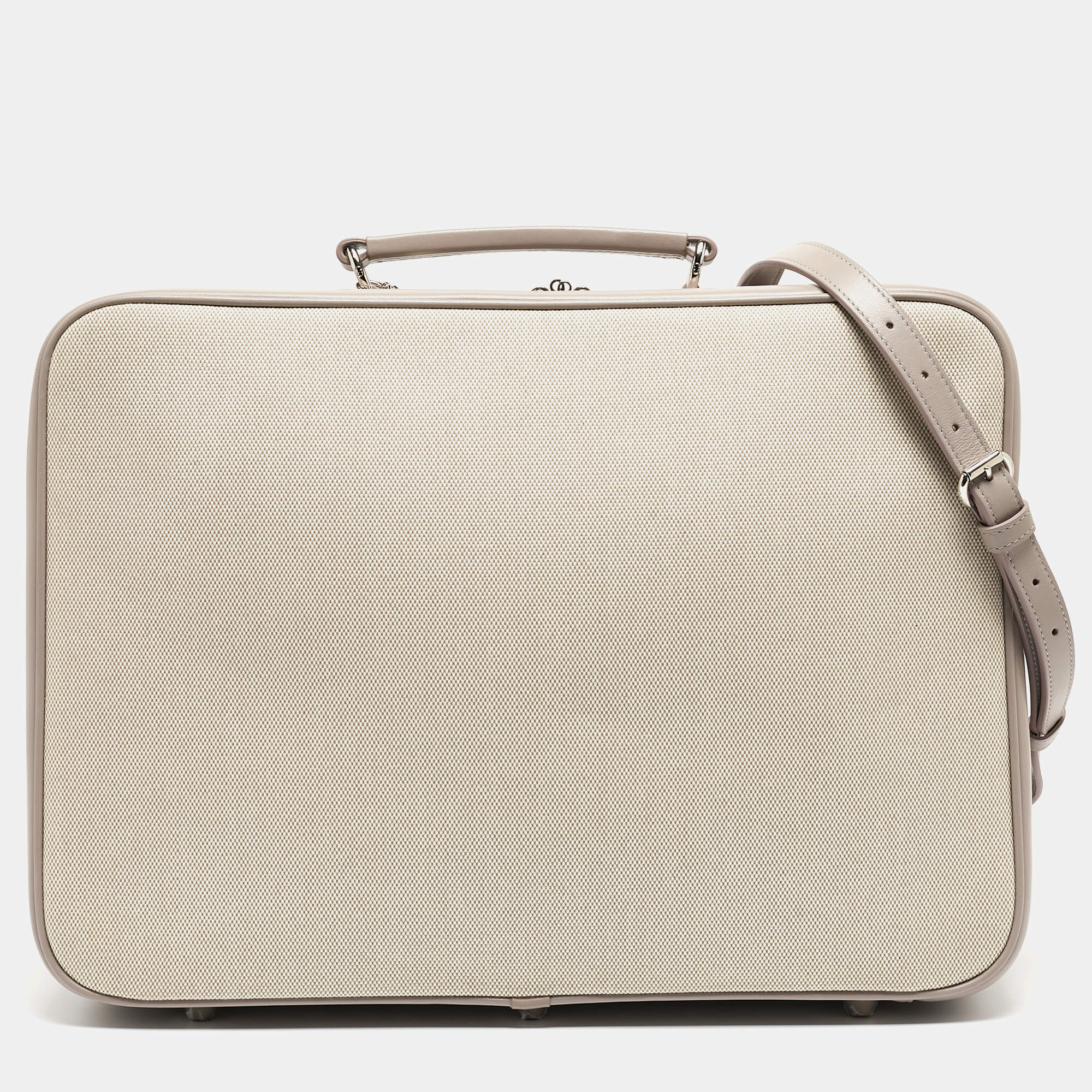 Dior Beige/Lilac Canvas and Leather Nappy Suitcase