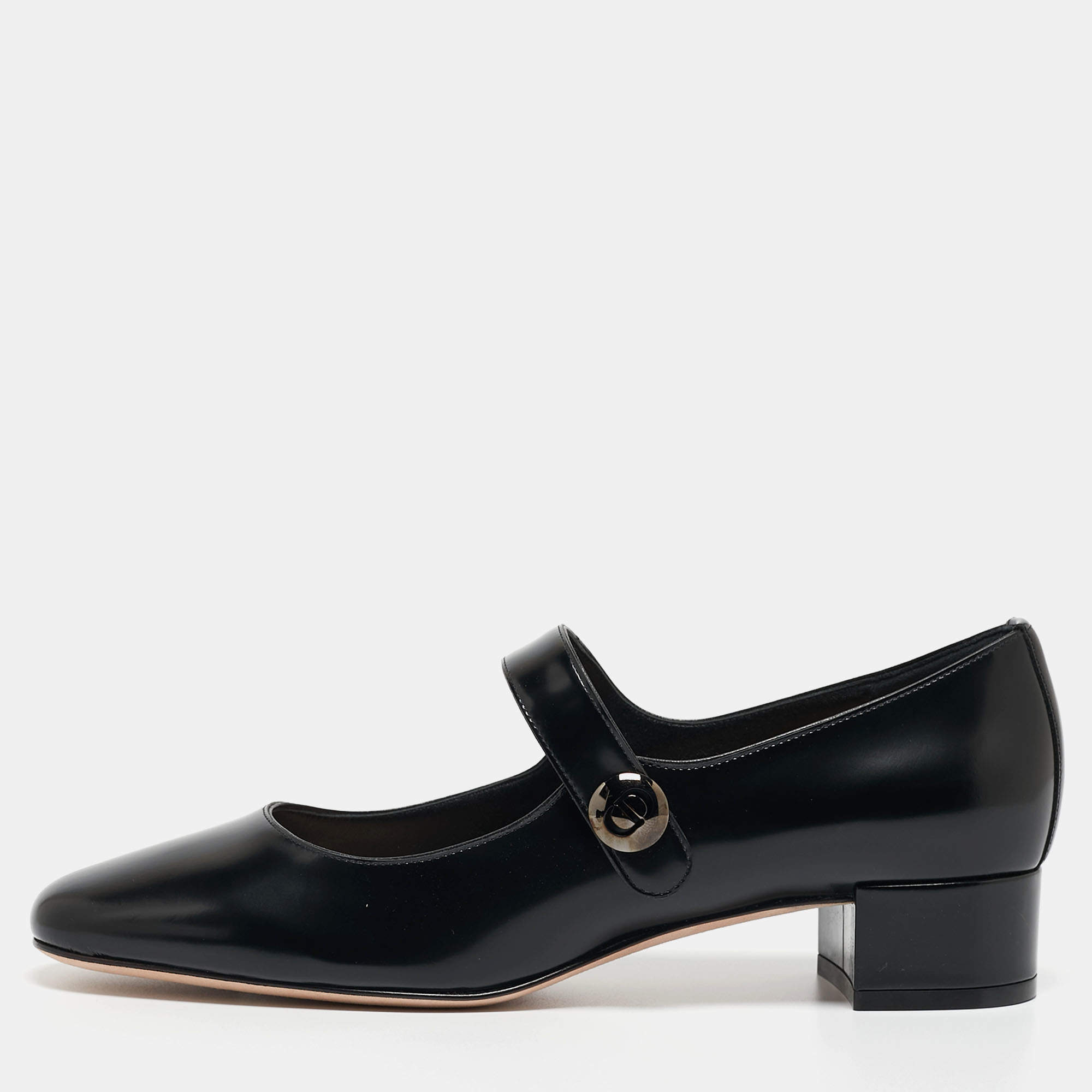 Dior Black Leather D-Doll Pumps Size 38.5