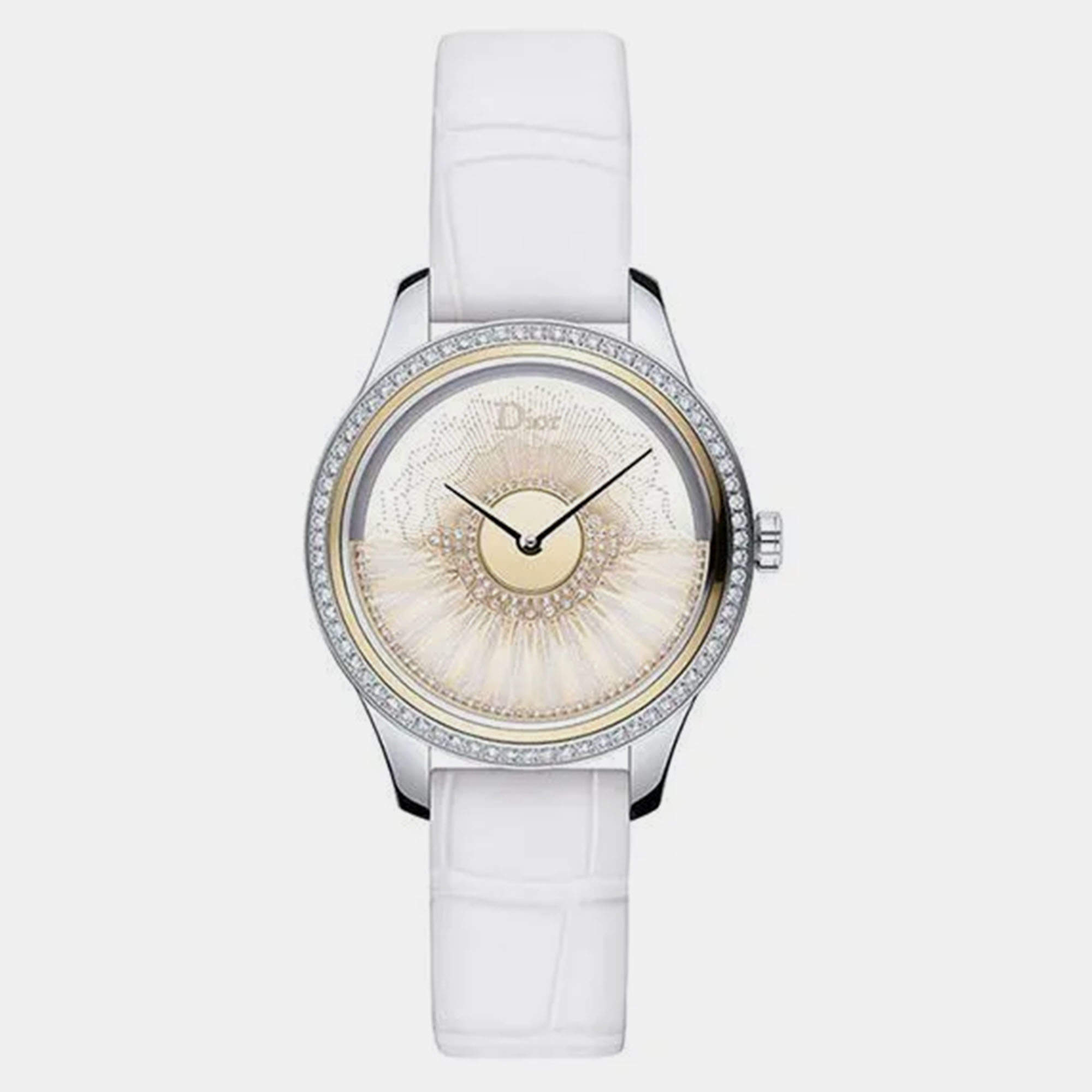 Dior White 18k Rose Gold Grand Bal Plume Cd153B2Ka001 Automatic Women's Wristwatch 36 mm
