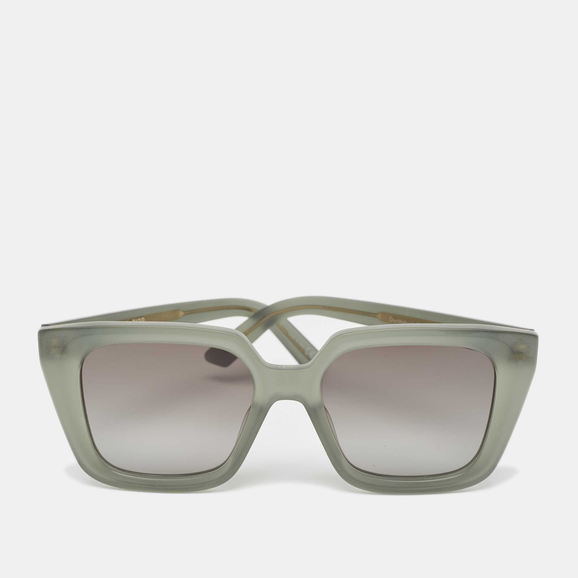 مملوكة مسبقًا Dior Green/Grey Gradient DiorMidnight S1L Square Sunglasses
