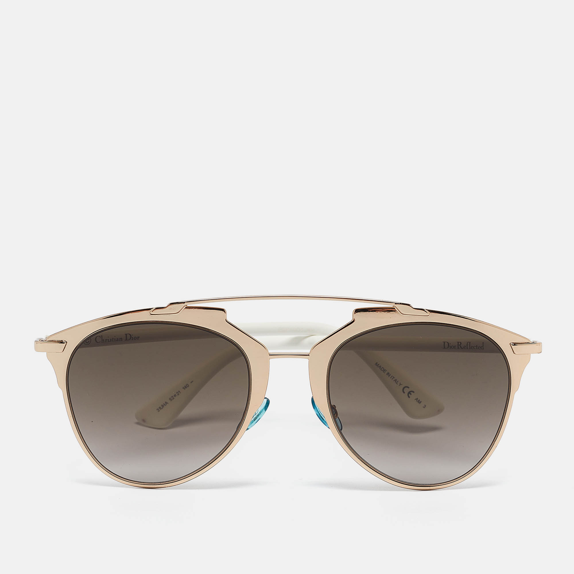 Dior White/Brown Gradient DiorReflected Aviator Sunglasses