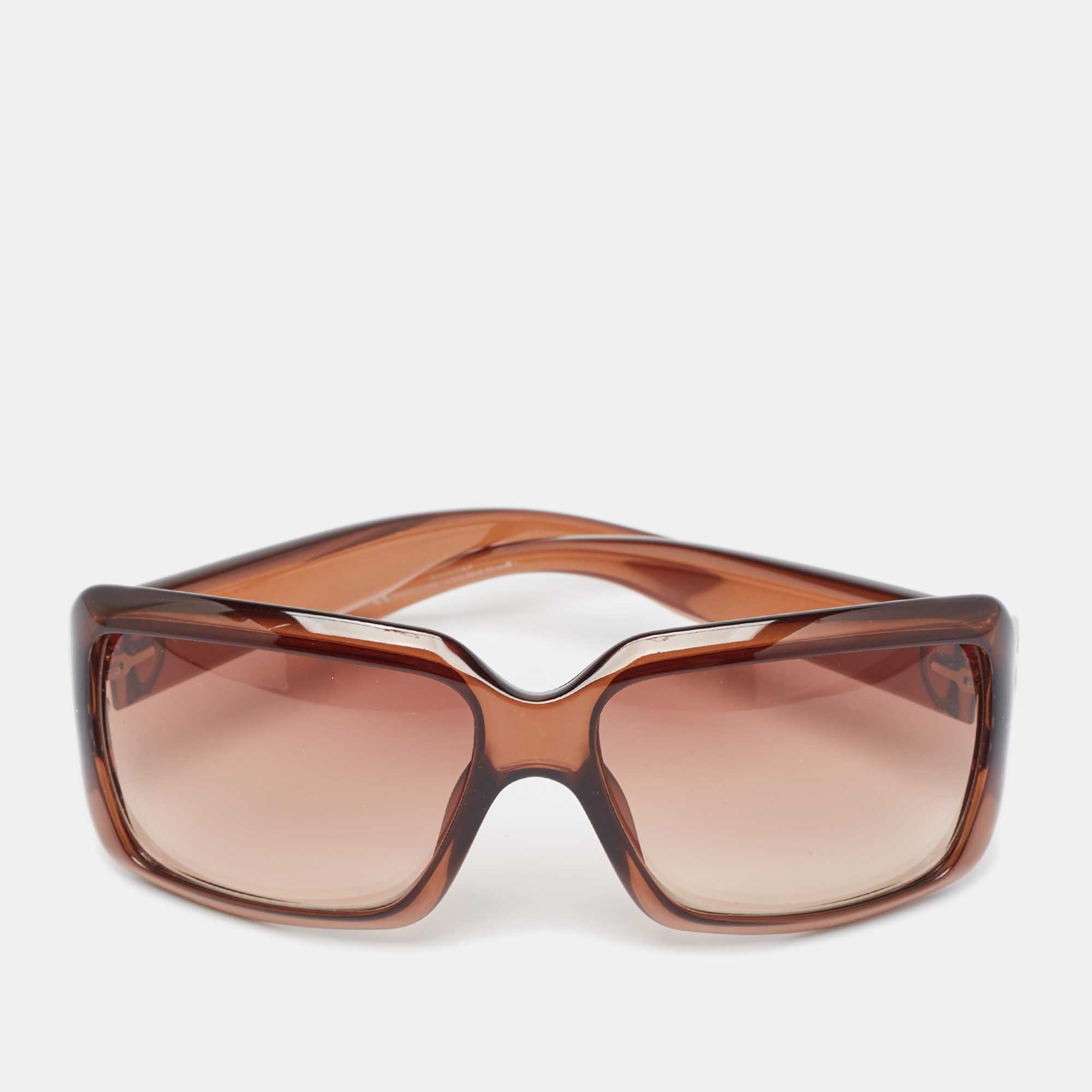 Pre Owned Dior Brown Gradient Starshine Square Sunglasses
