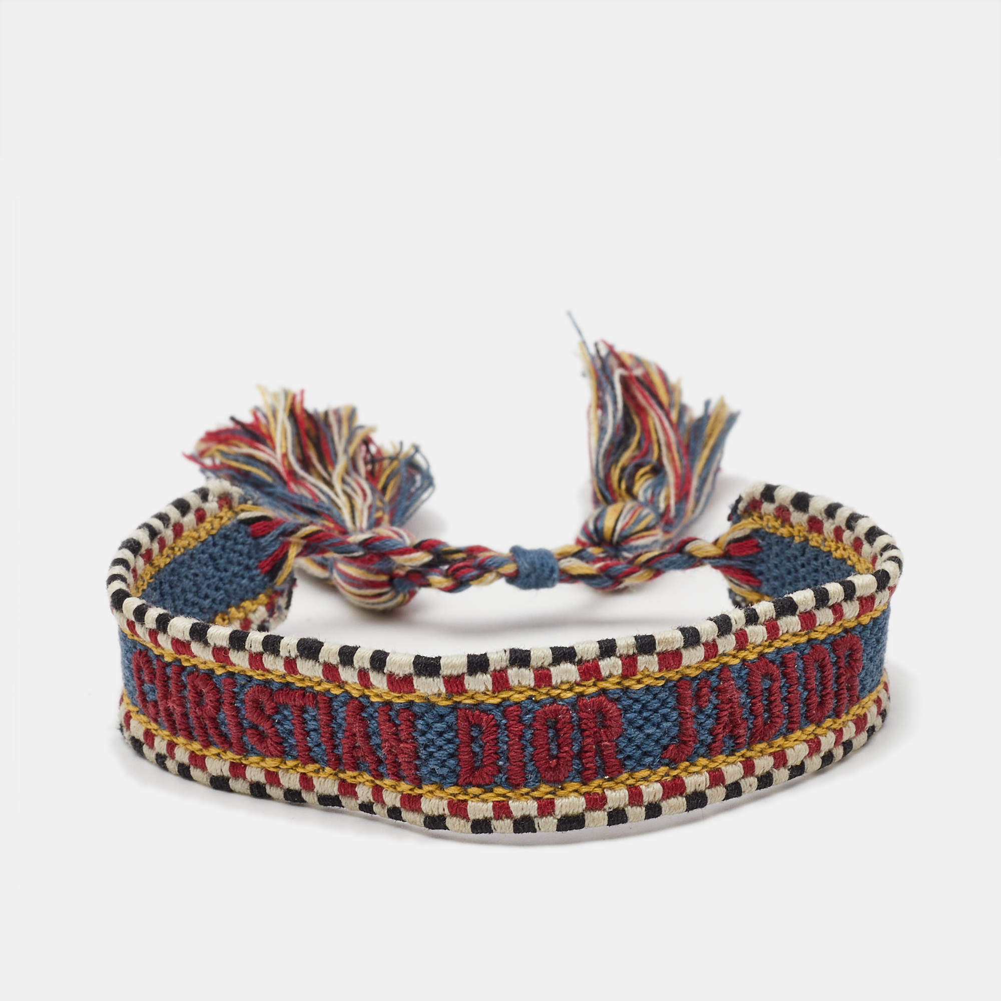 Pre Owned Dior J'Adior Woven Cotton Friendship Bracelet