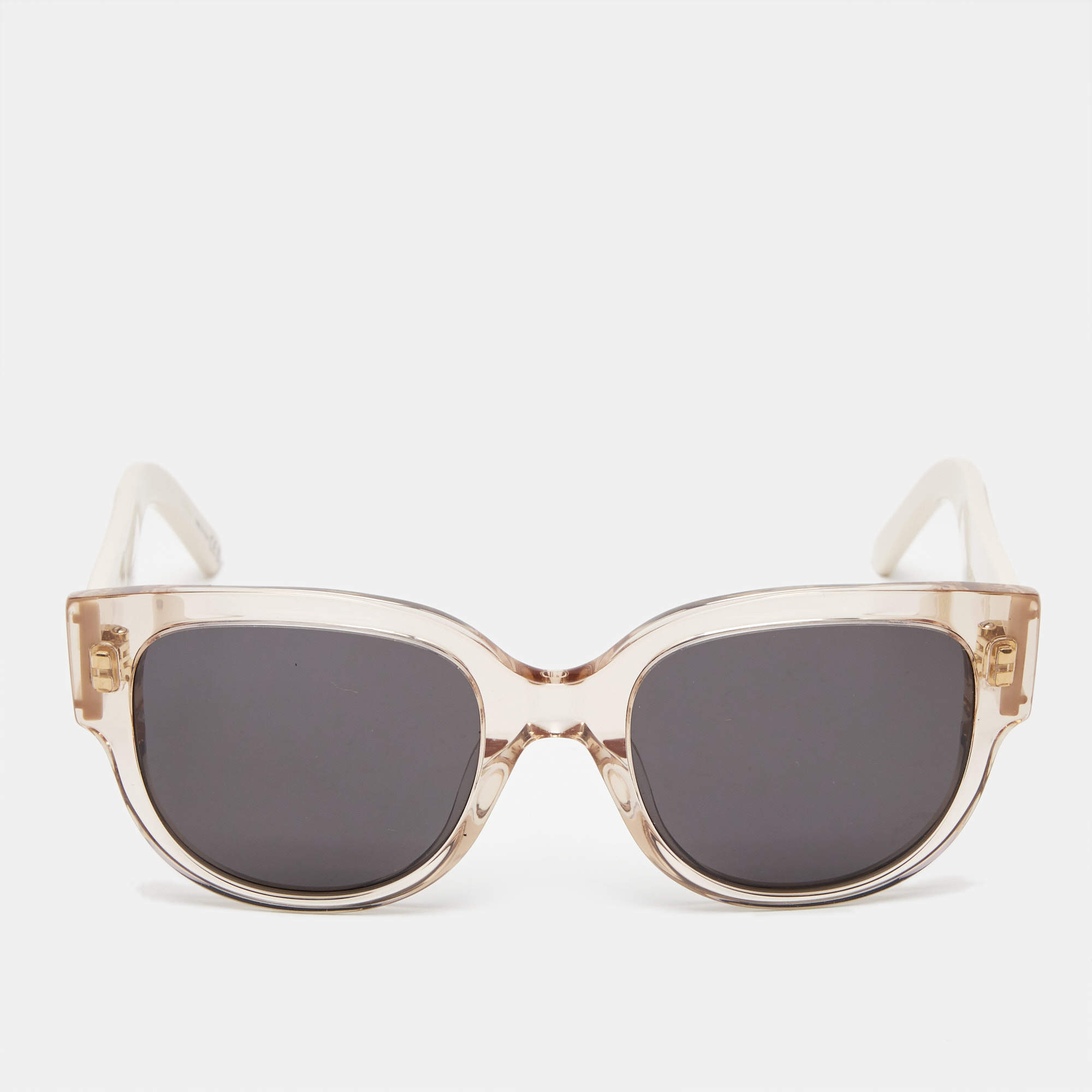 Pre Owned Dior Peach/Grey DG4442 Wildior Frame Square Sunglasses