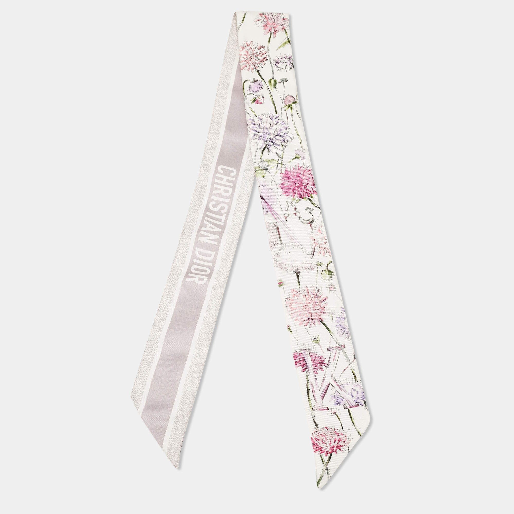 Pre Owned Dior Purple ABCDior K Knautia - Kaléidoscope Silk Mitzah Scarf