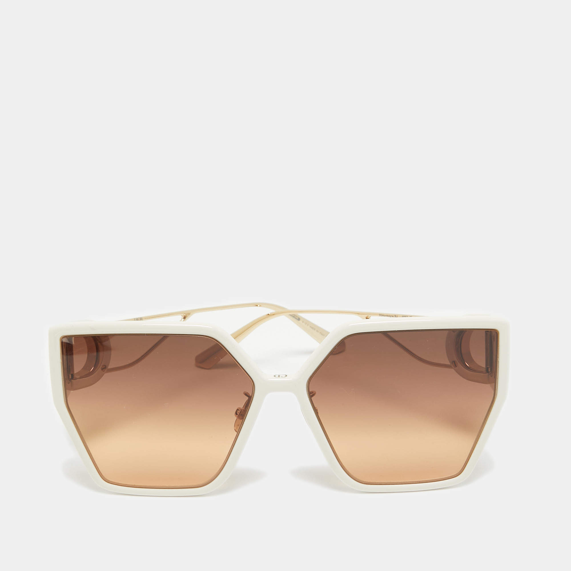 Dior White/Brown Gradient 30 Montaigne BU Oversized Sunglasses