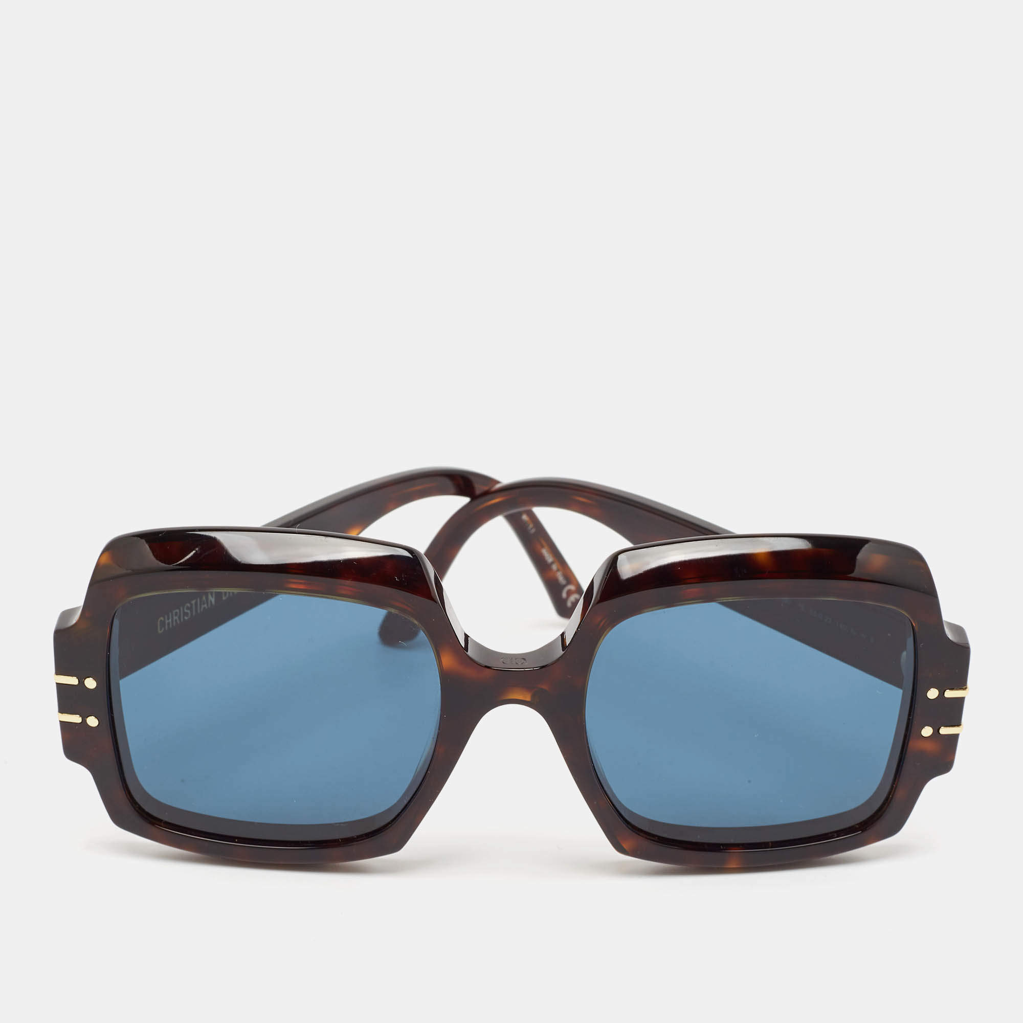 Dior Dark Brown Tortoise DiorSignature SU1 Square Sunglasses