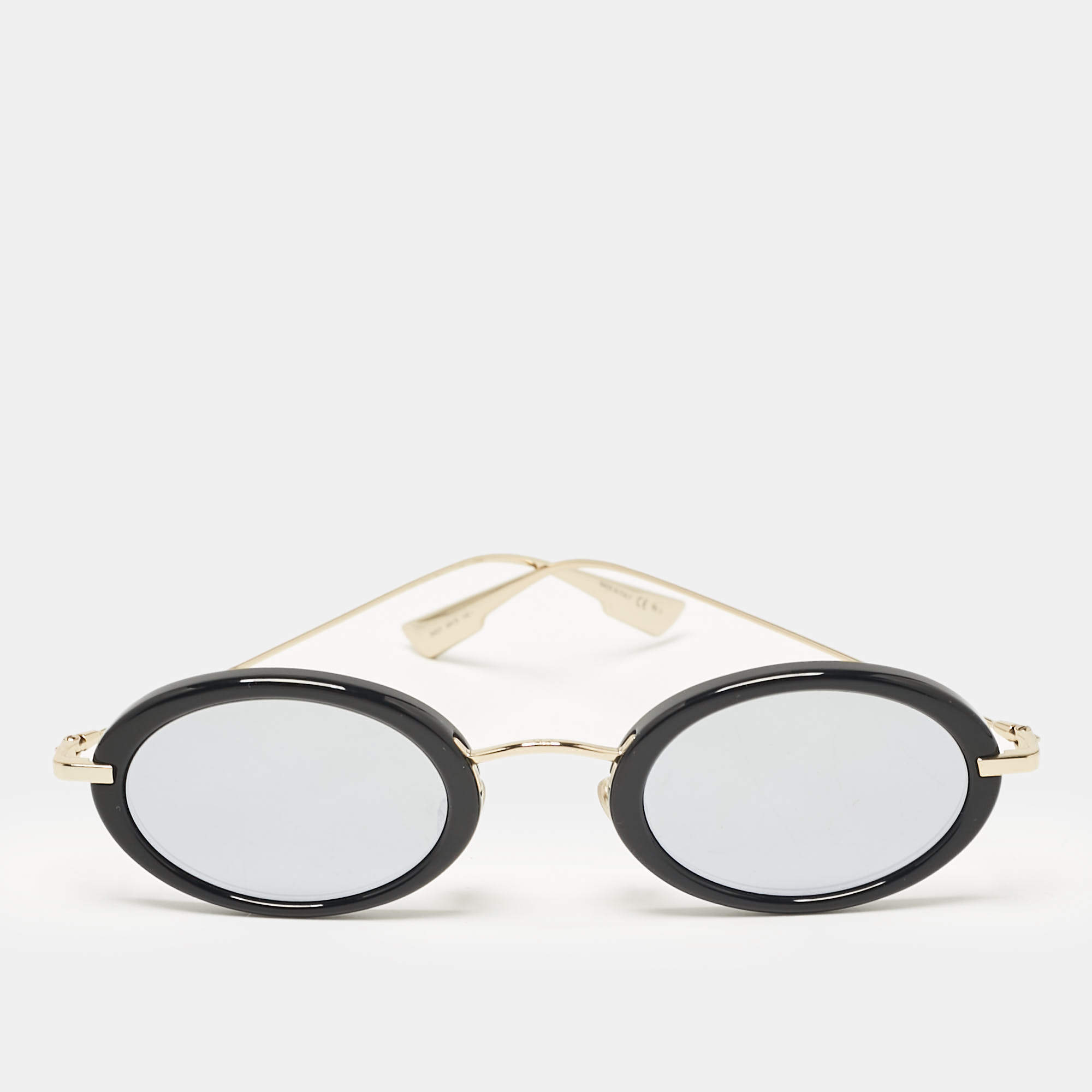 Dior Black/Gold Mirrored Hypnotic 2 Oval Sunglasses