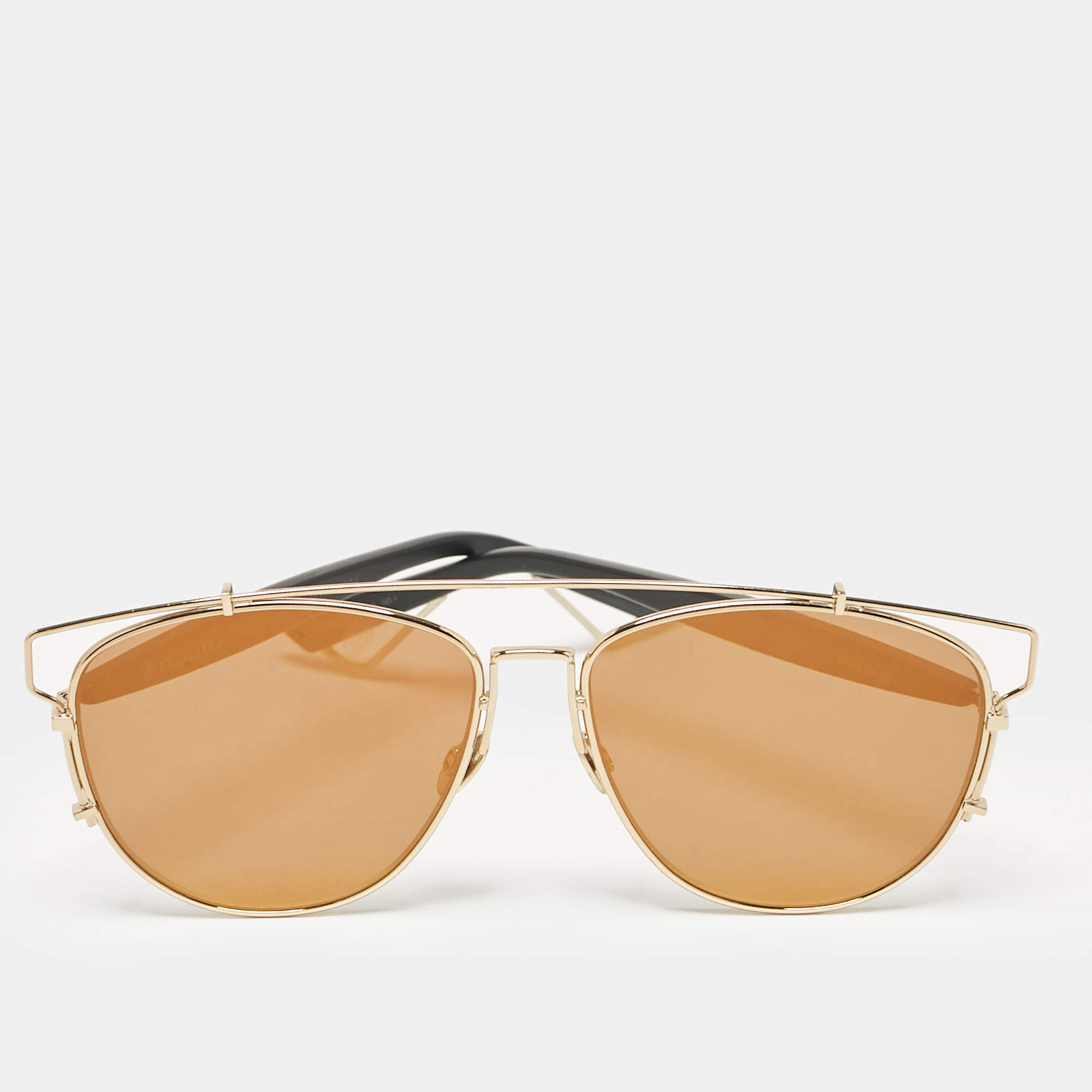 Dior Gold/Black DiorTechnologic Aviator Sunglasses