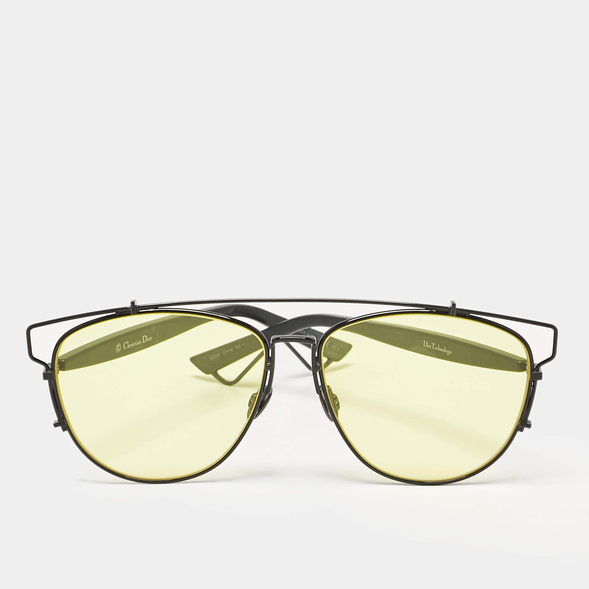 Dior Yellow/Black 65Z2K Technologic Aviator Sunglasses