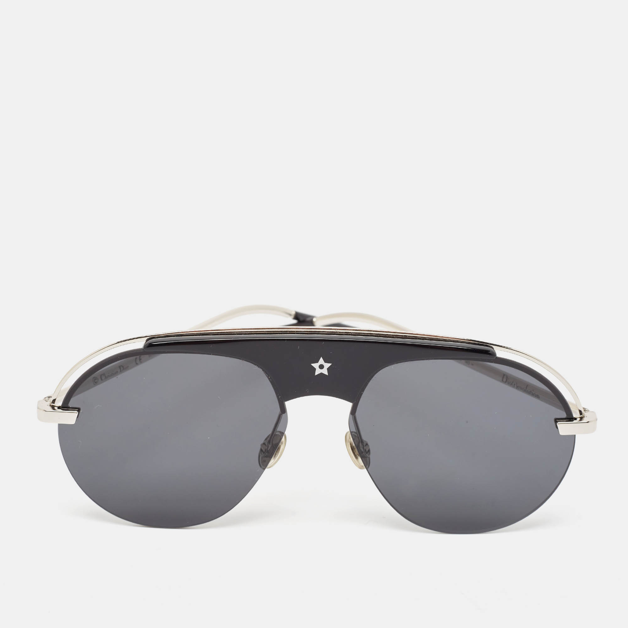 Dior Black/Silver DiorEvolution Aviator Sunglasses