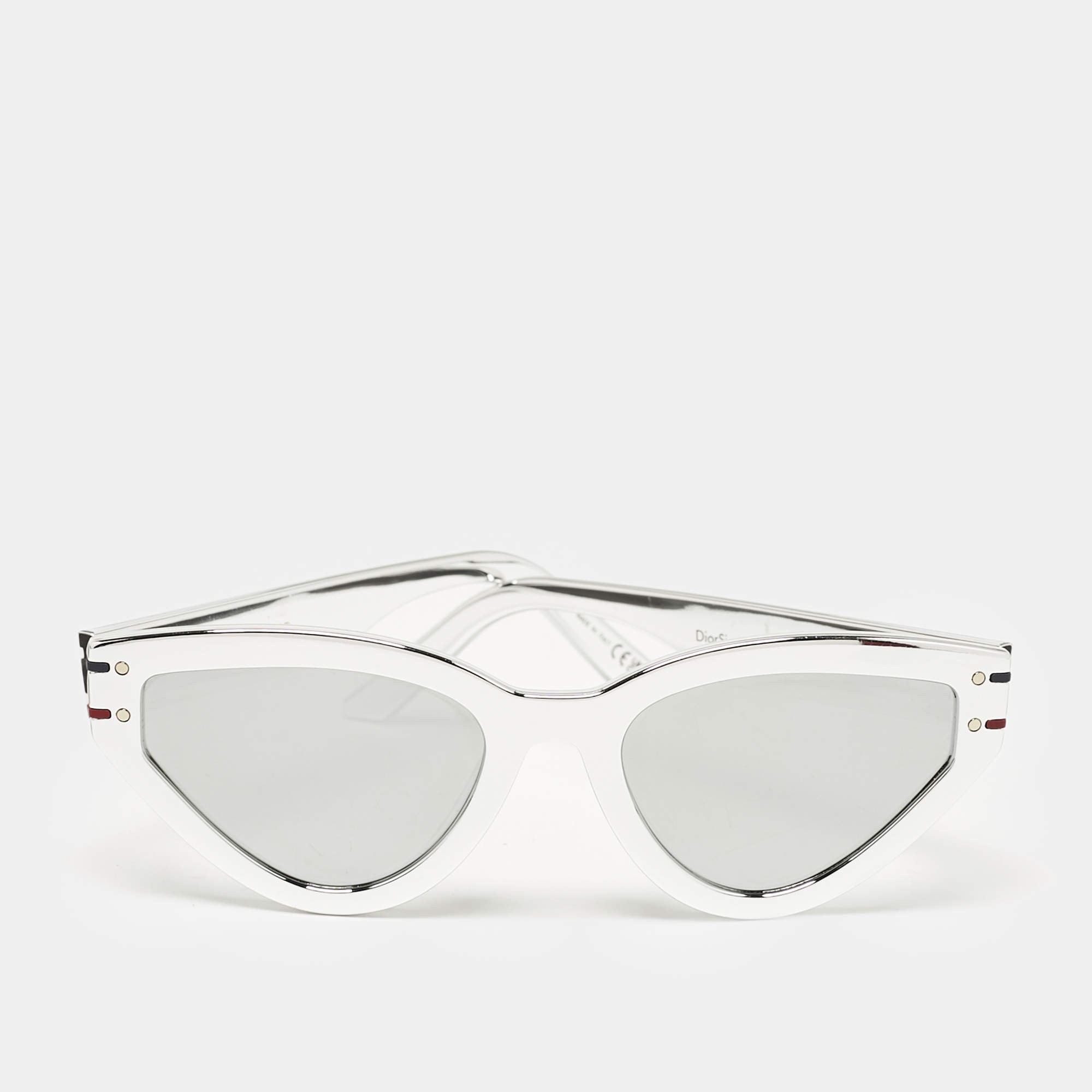 Pre Owned Dior Silver DiorSignature B2U Cat Eye Sunglasses