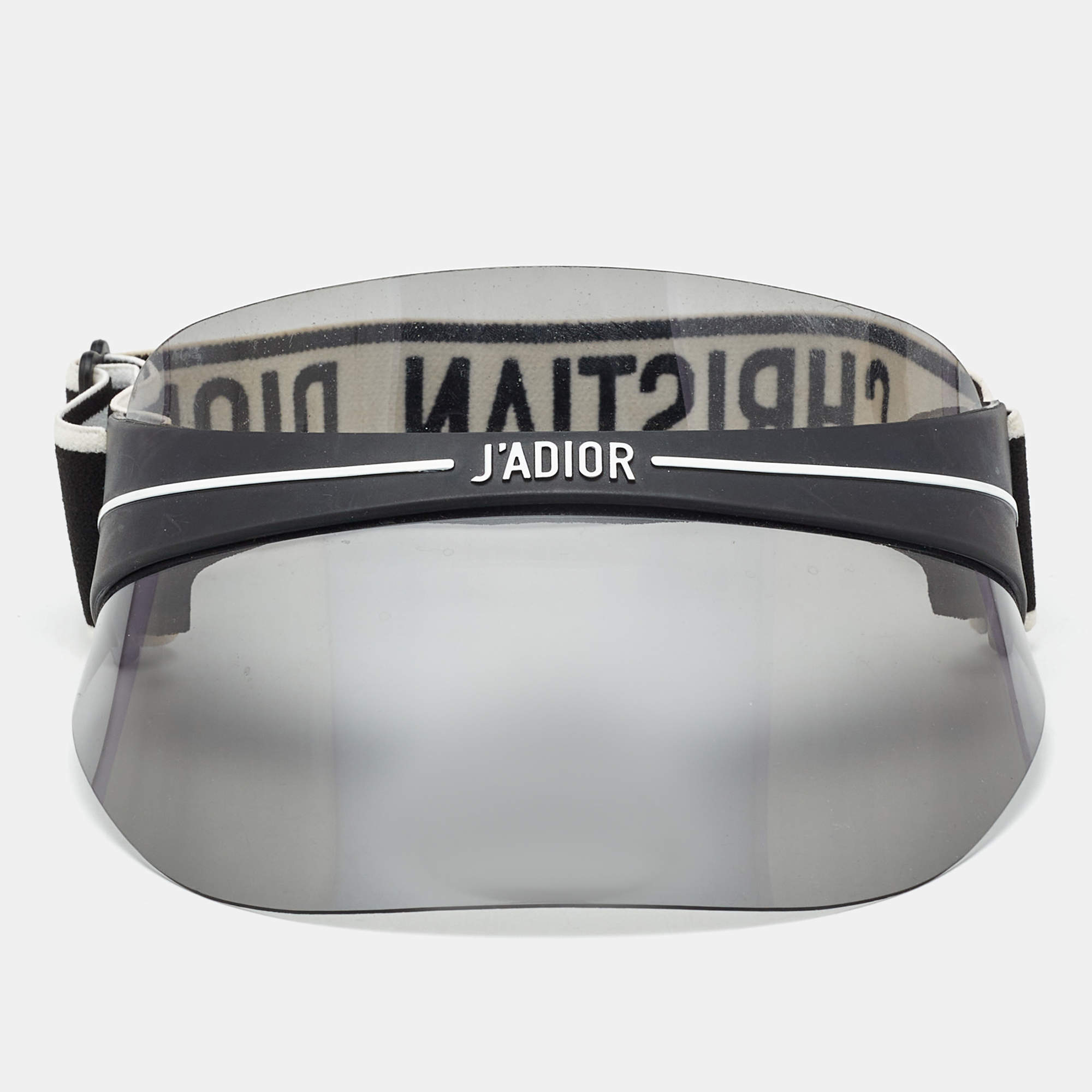 Dior Brown Straw Dioriviera D-Ocean Visor with Silk Mitzah