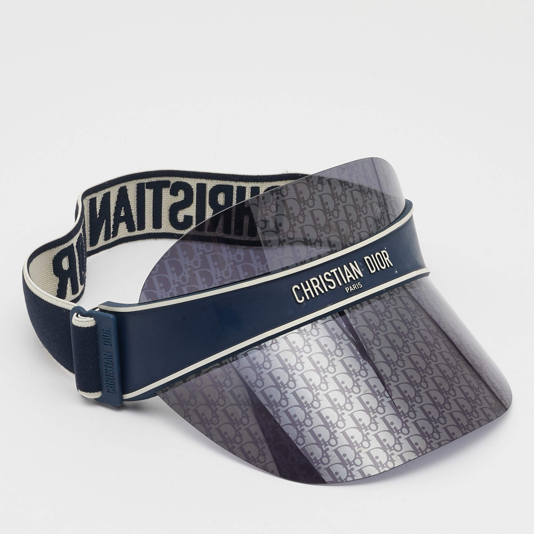 Pre Owned Dior Navy Blue Oblique Dior Club1 Visor