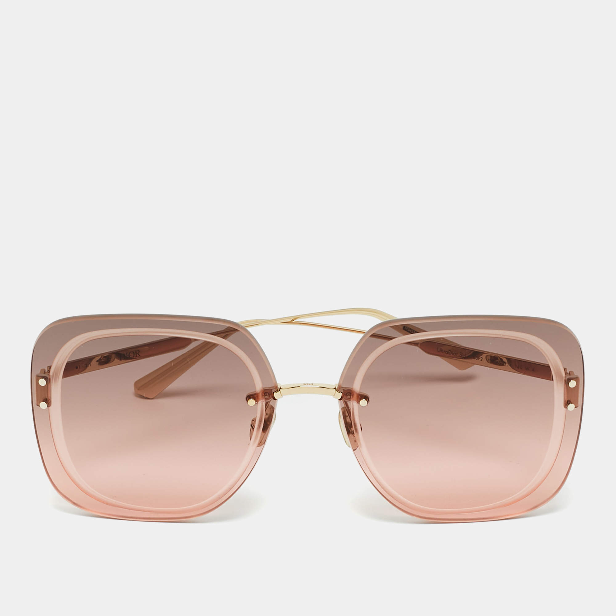 Pre Owned Dior Peach Gradient Ultradior SU Oversized Sunglasses