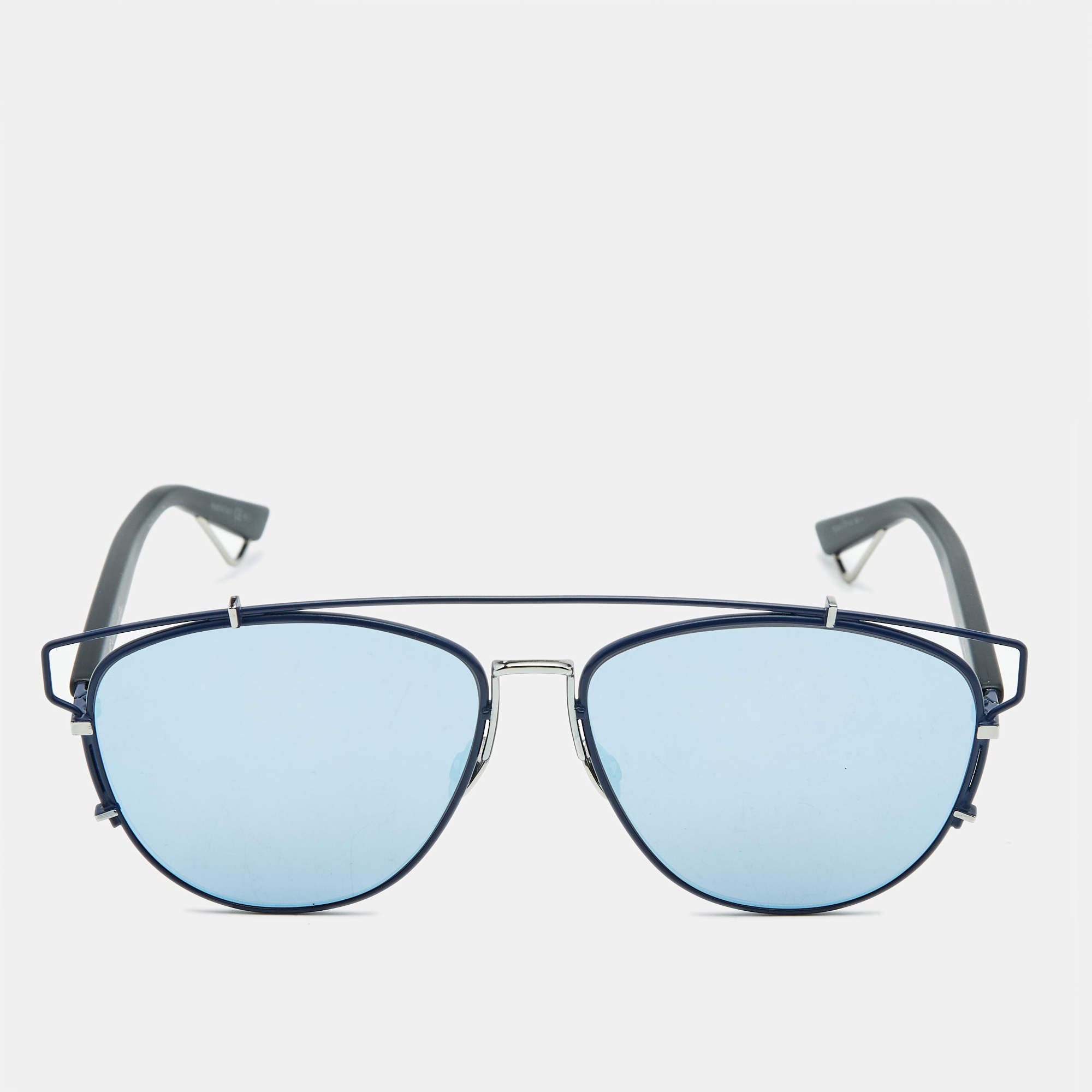 Dior Blue/Black Mirrored PQUA4 DiorTechnologic Aviator Sunglasses