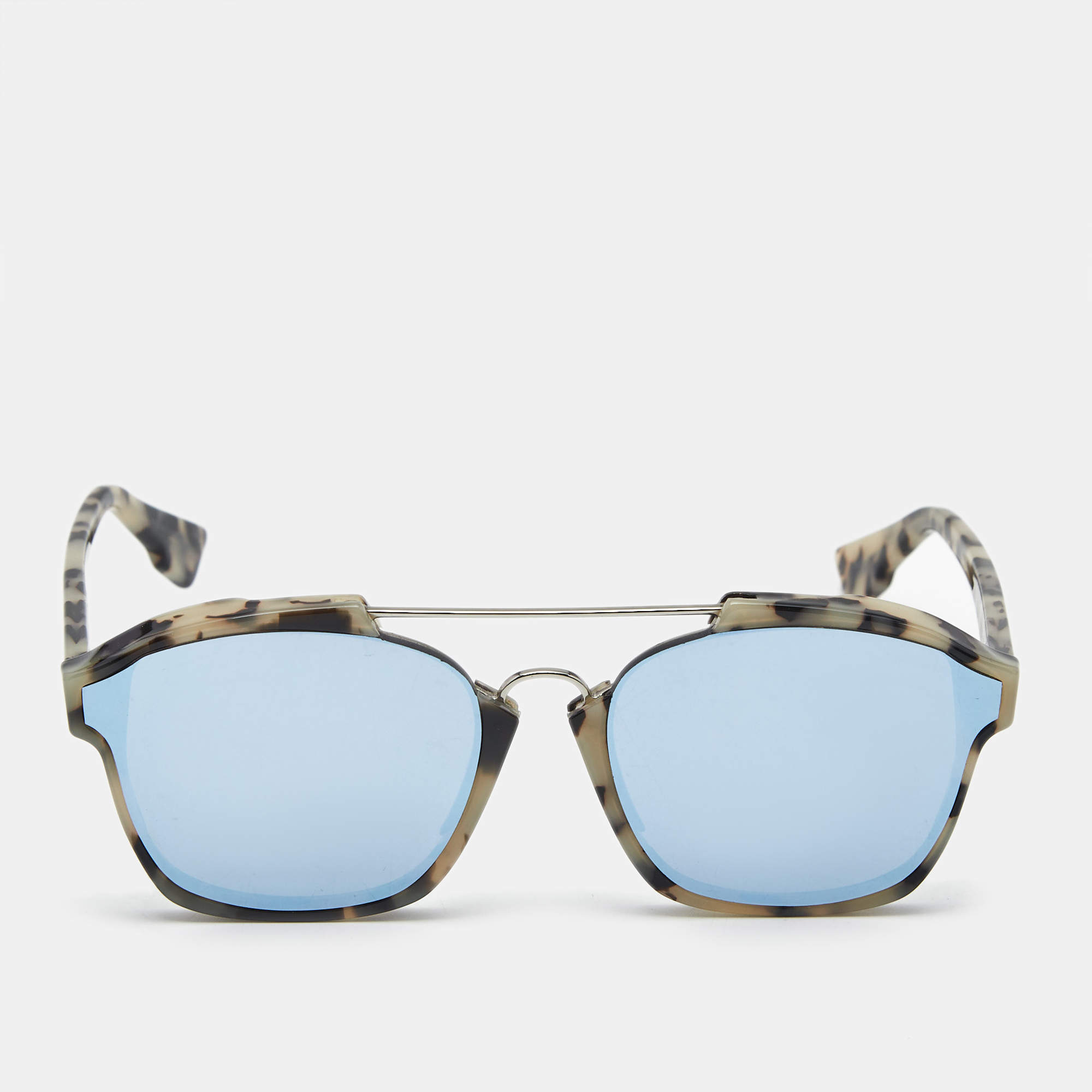 Pre Owned Dior Beige/Grey Mirrored A4EA4 Abstract Aviators Sunglasses