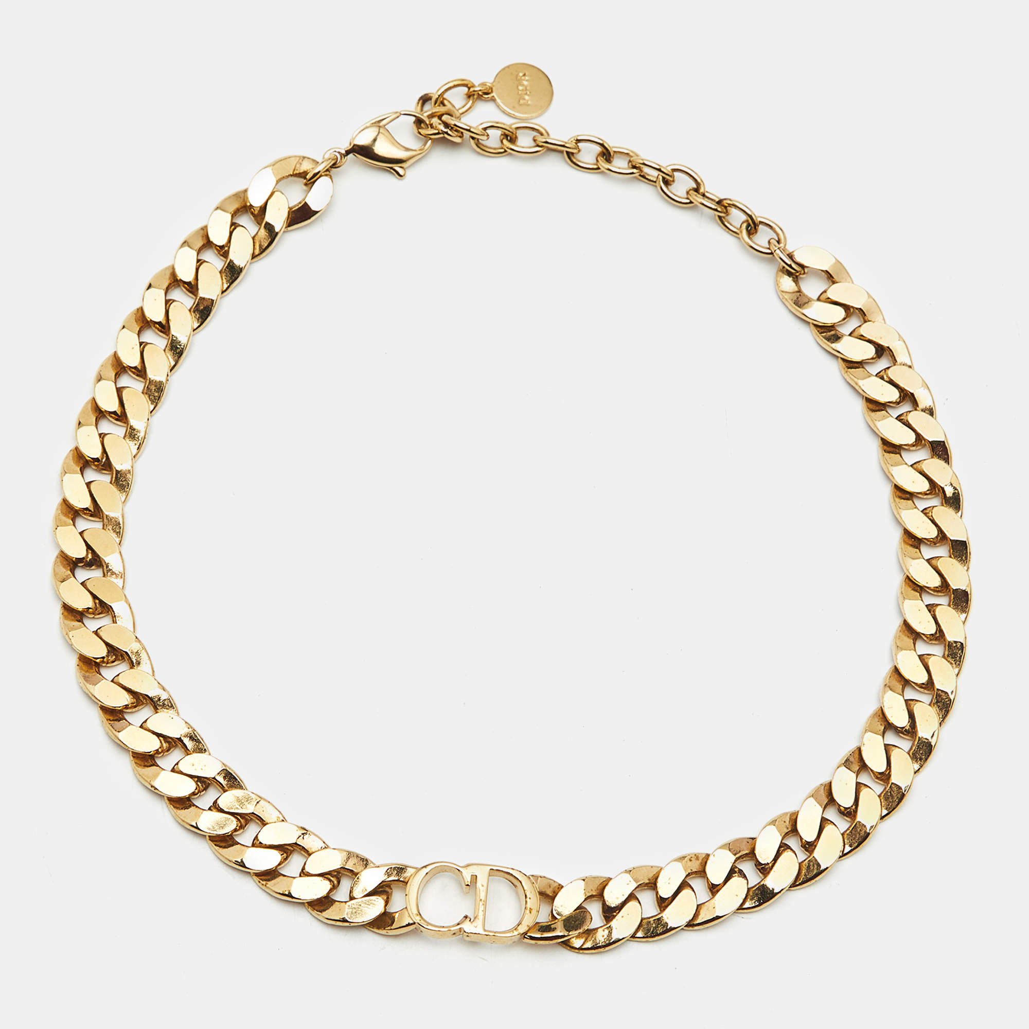 Pre Owned Dior Etoile Danseuse Gold Tone Choker Necklace