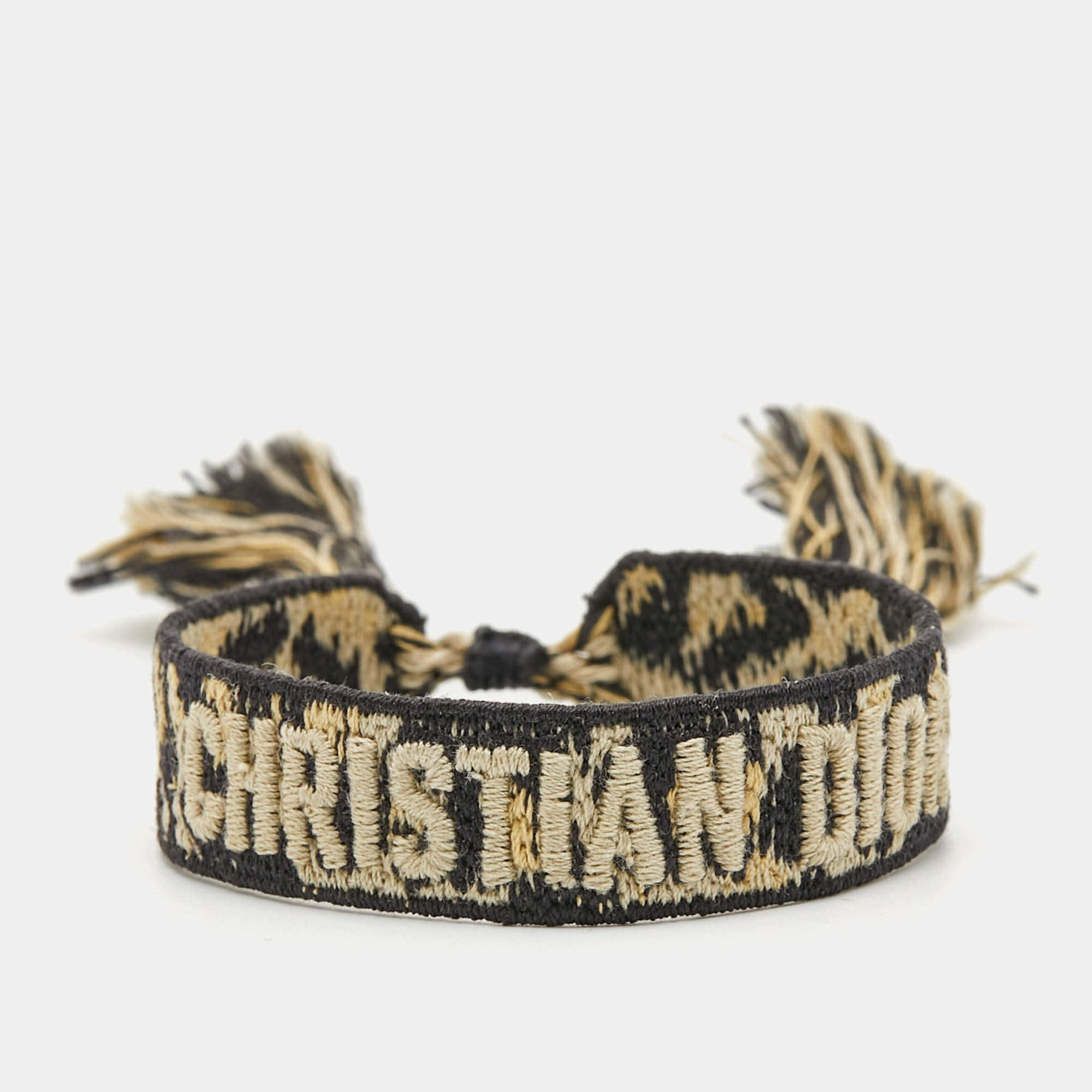 Pre Owned Dior Woven Fabric Friendship Bracelet