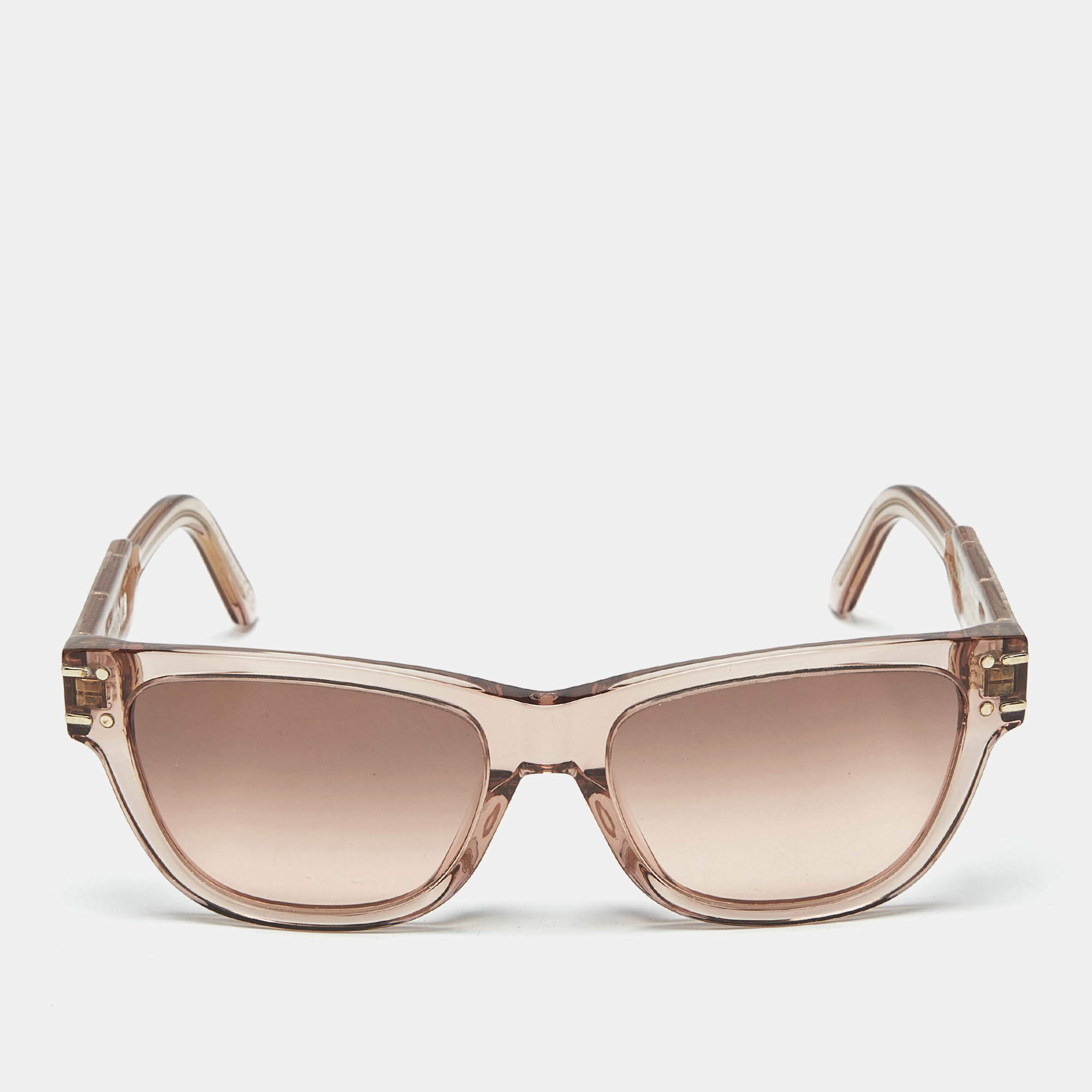 Pre Owned Dior Metallic Gradient Signature S6U Square Sunglasses