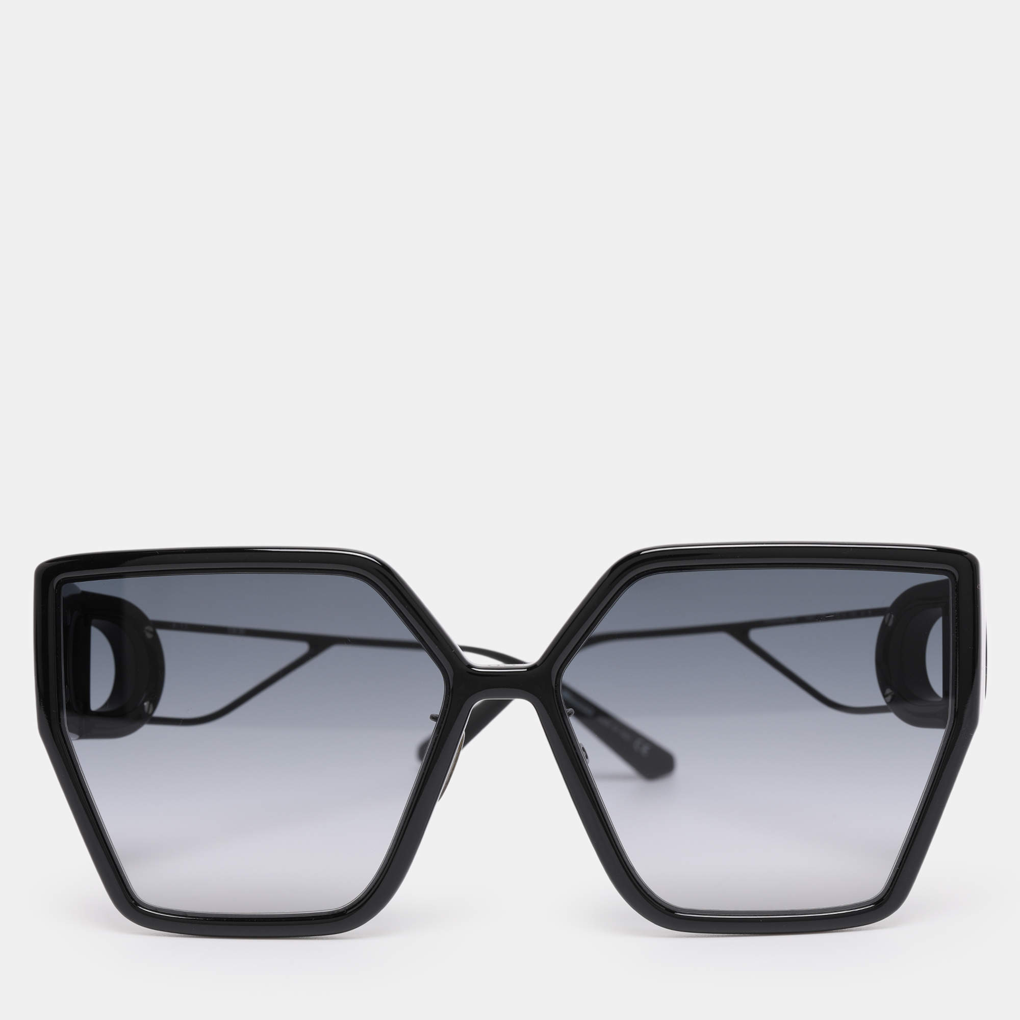Pre Owned Dior Black 14A1 30 Montaigne Square Sunglasses