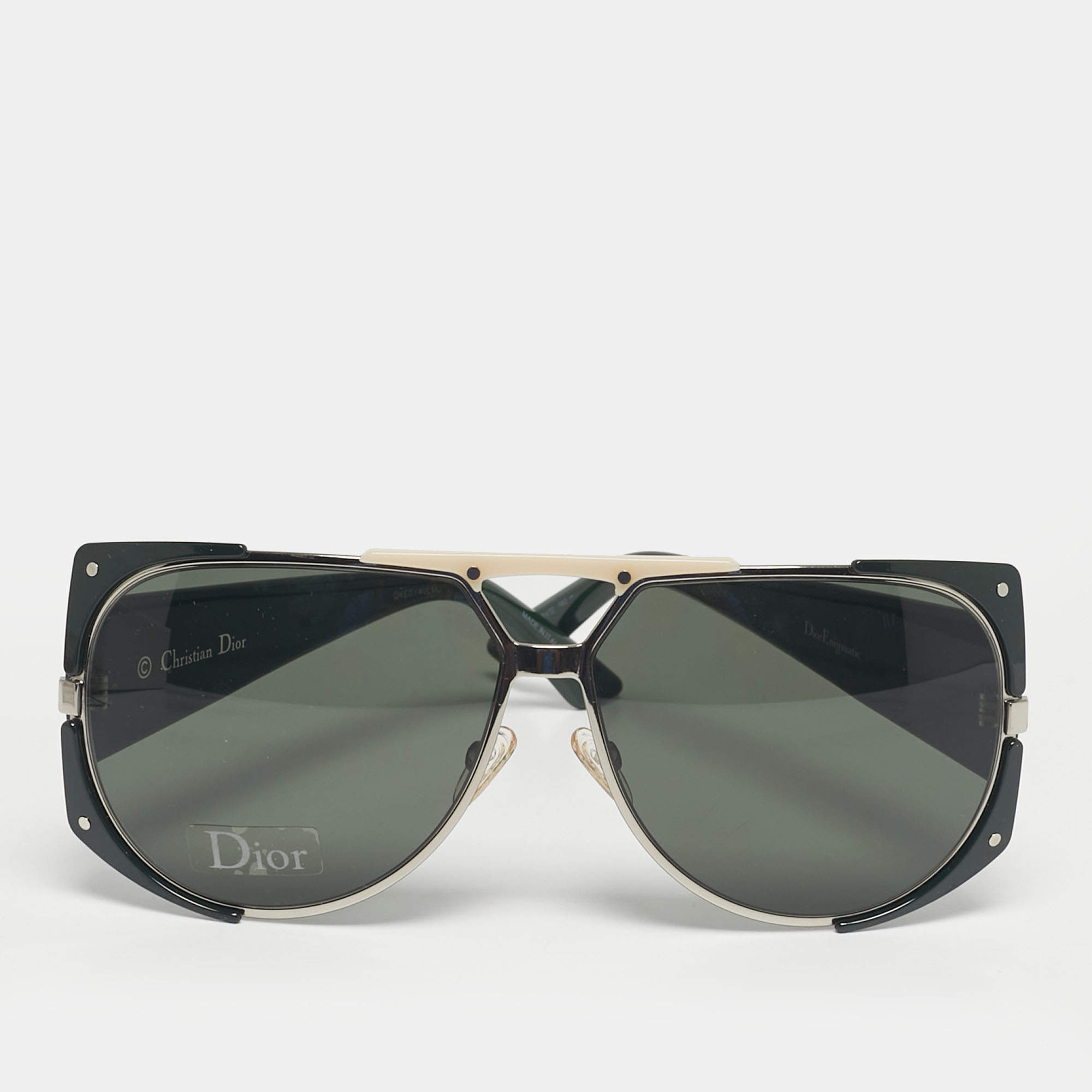 Pre Owned Dior Green PGD85 Enigmatic Oversized Sunglasses