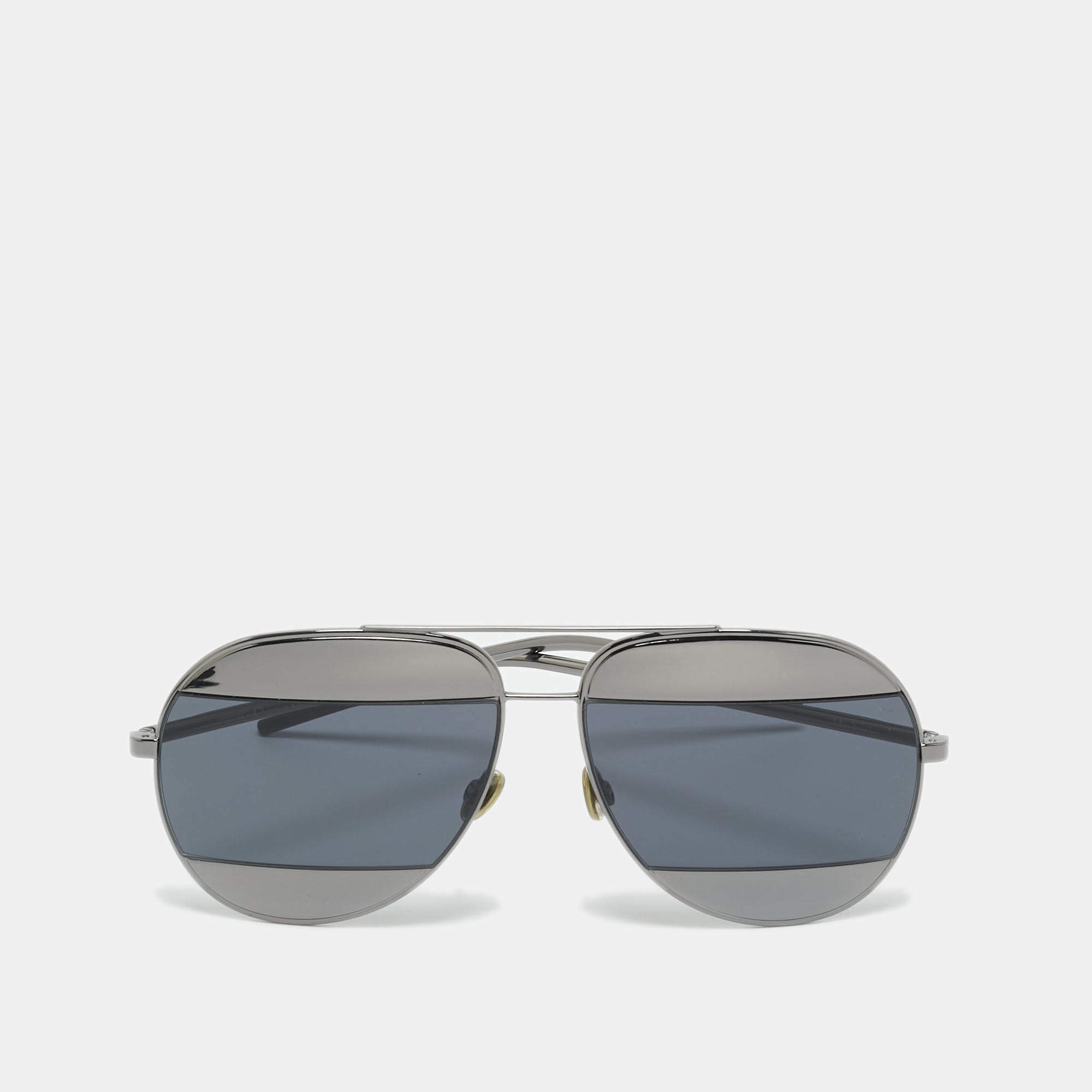 Pre Owned Dior Grey Mirrored KJ1IR Split1 Aviator Sunglasses